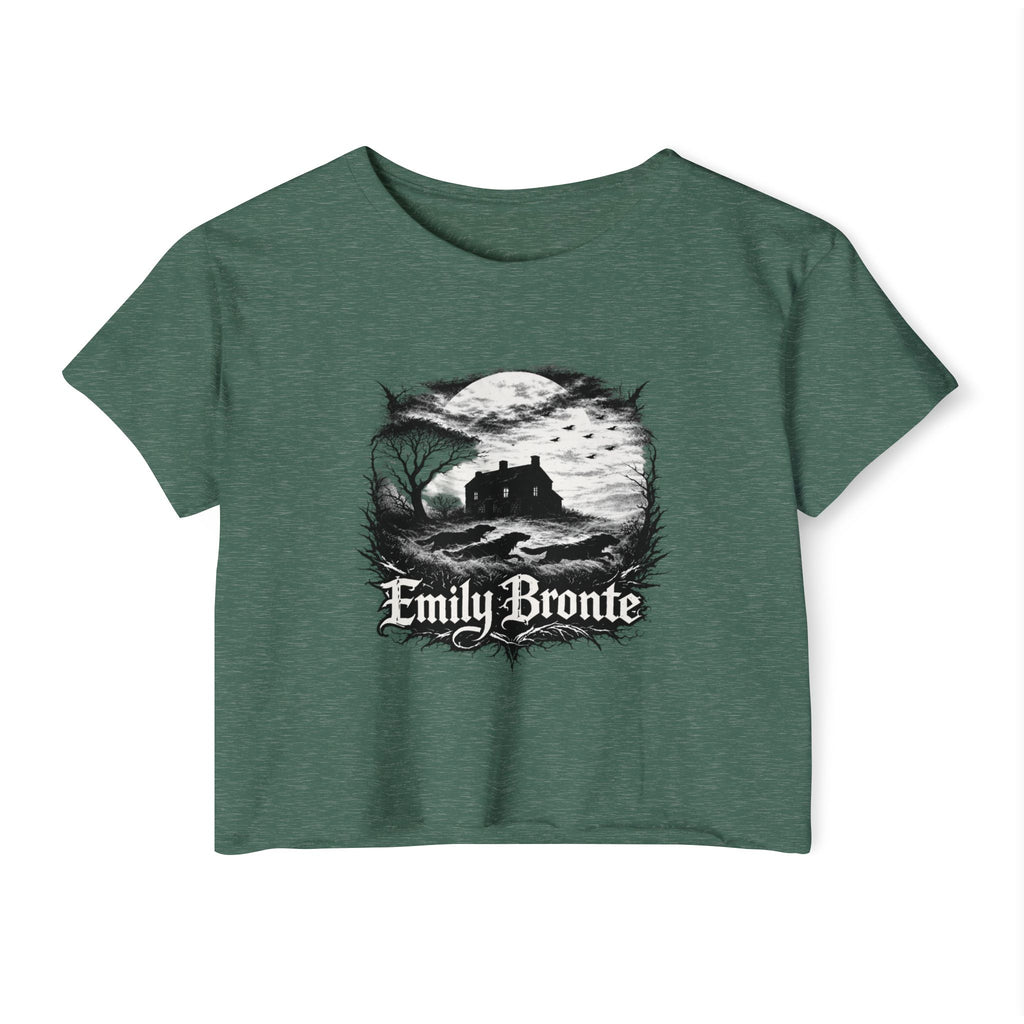 Emily Brontë Gothic Festival Crop Top — Women's Literary Graphic