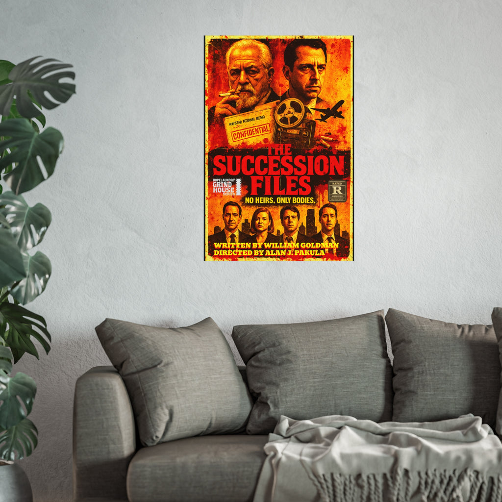 The Succession Files - Grind House Inspired art print (Film Lovers Movie Poster)