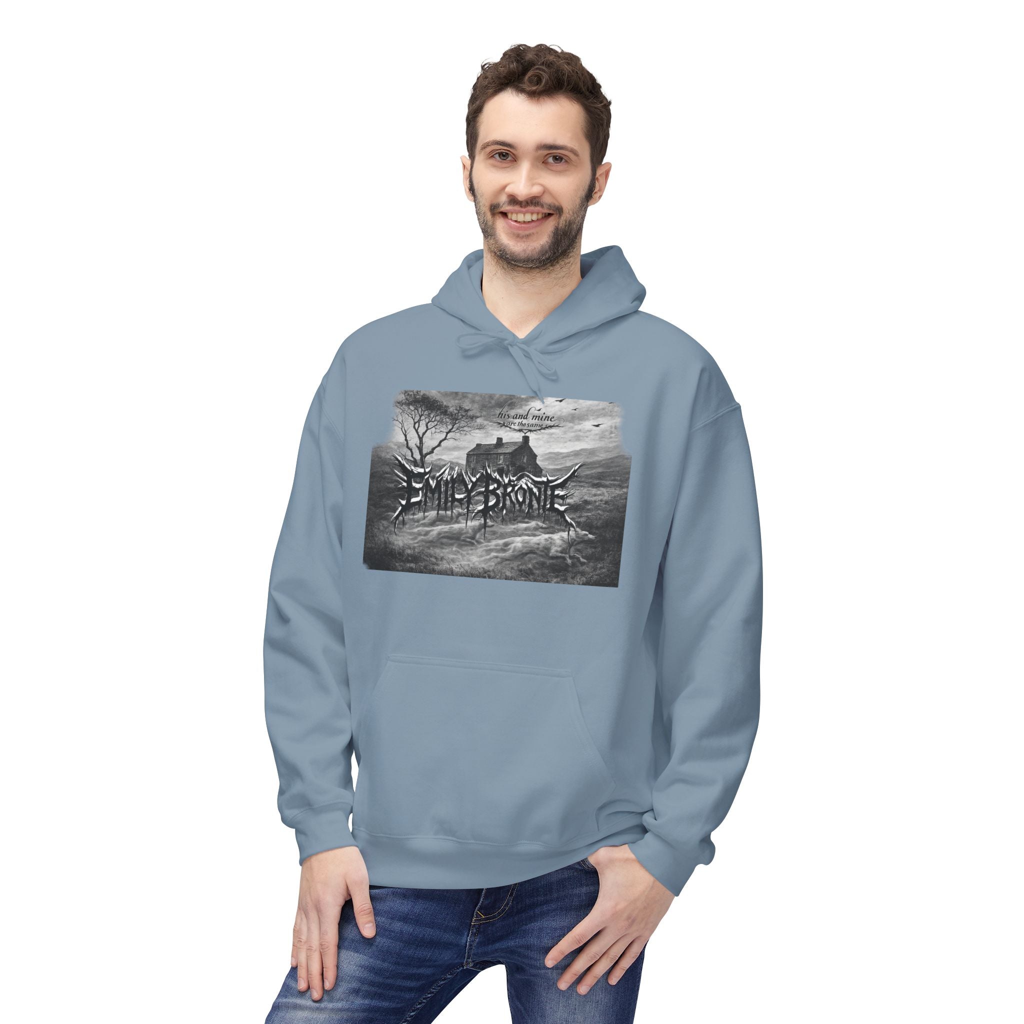 Emily Brontë Gothic Landscape Hoodie — Moody Literary Pullover