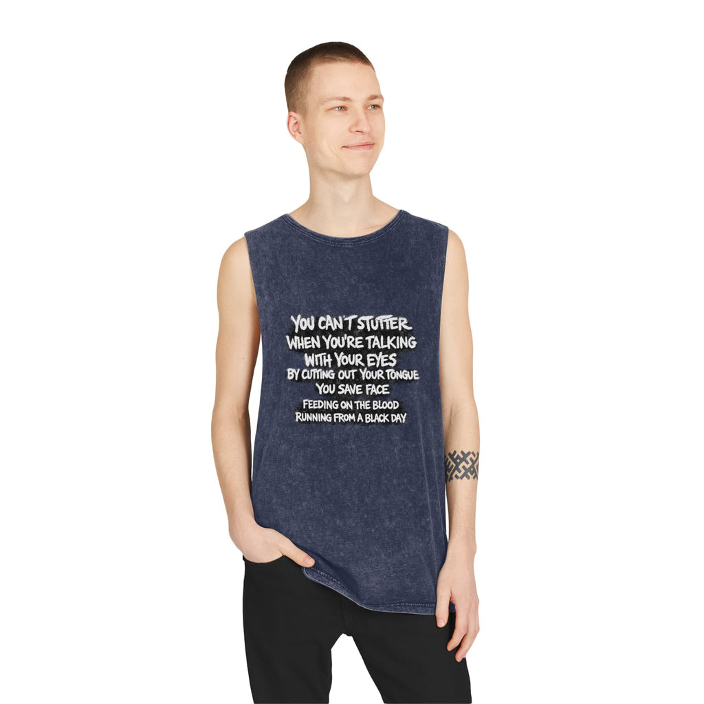 black rain -  Stonewash Muscle Tee