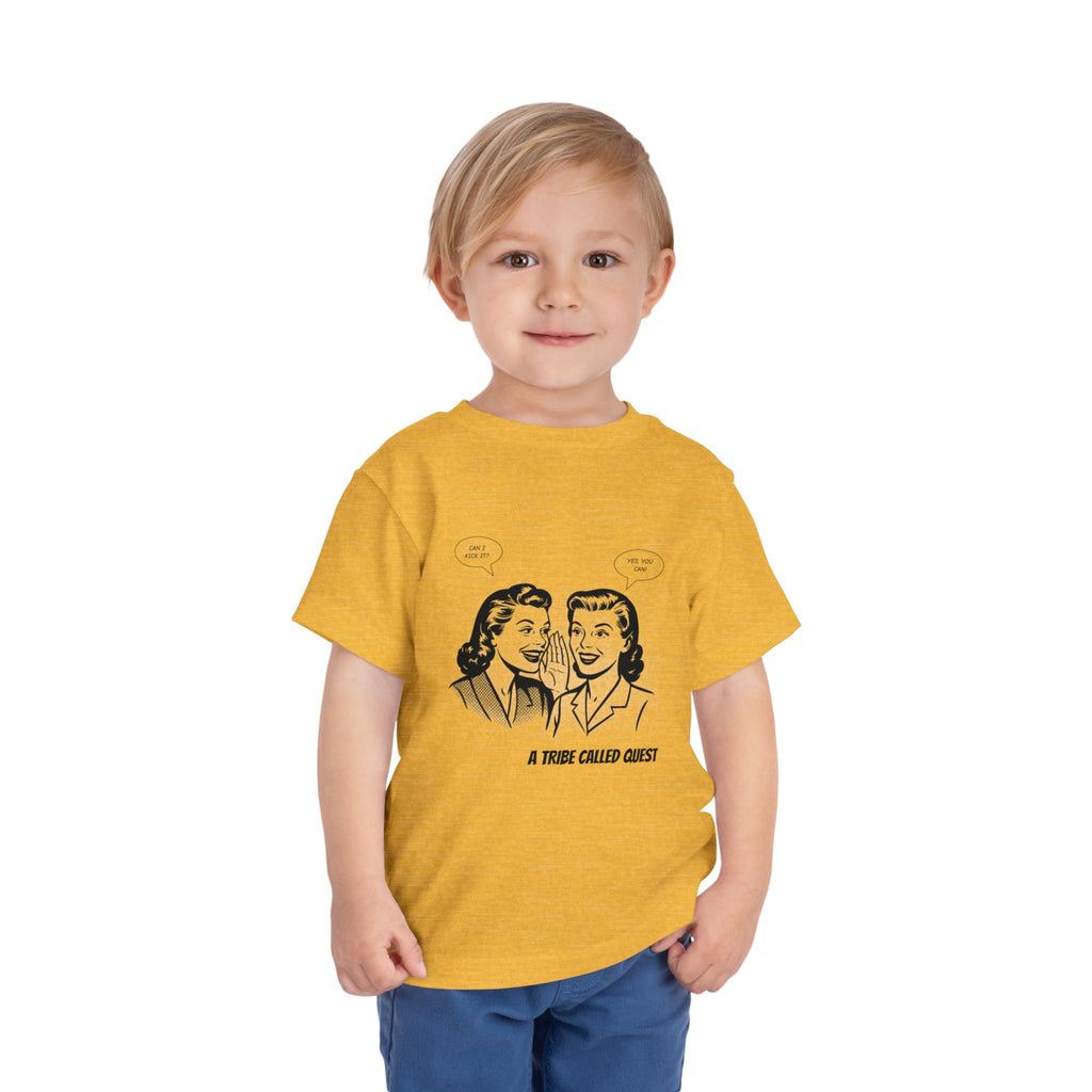 Toddler Tee - Can I Kick It? - Retro Graphic Kids Shirt
