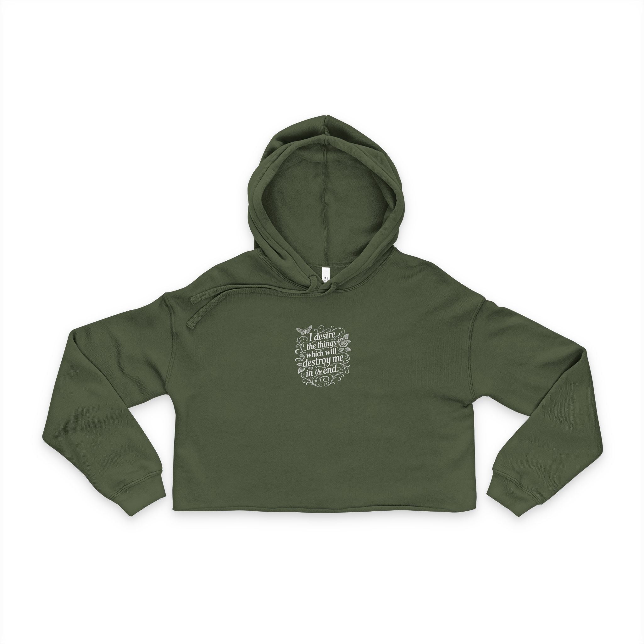 Sylvia Plath Cropped Hoodie — Literary Quote Women's Cropped Sweatshirt