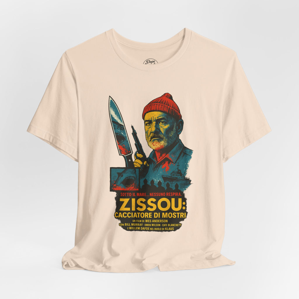 Zissou Cacciatore Di Mostri Unisex Tee - Wes Anderson Film Fan Shirt