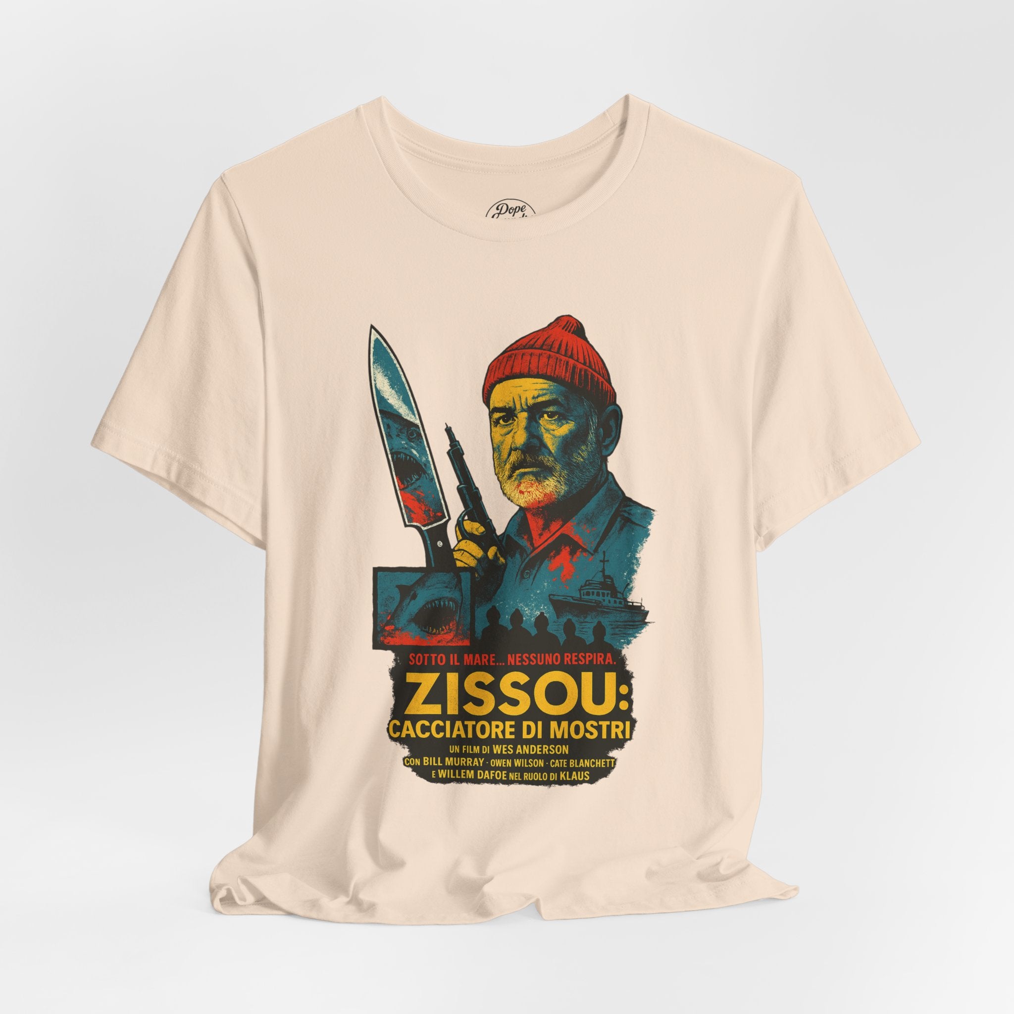 Zissou Cacciatore Di Mostri Unisex Tee - Wes Anderson Film Fan Shirt