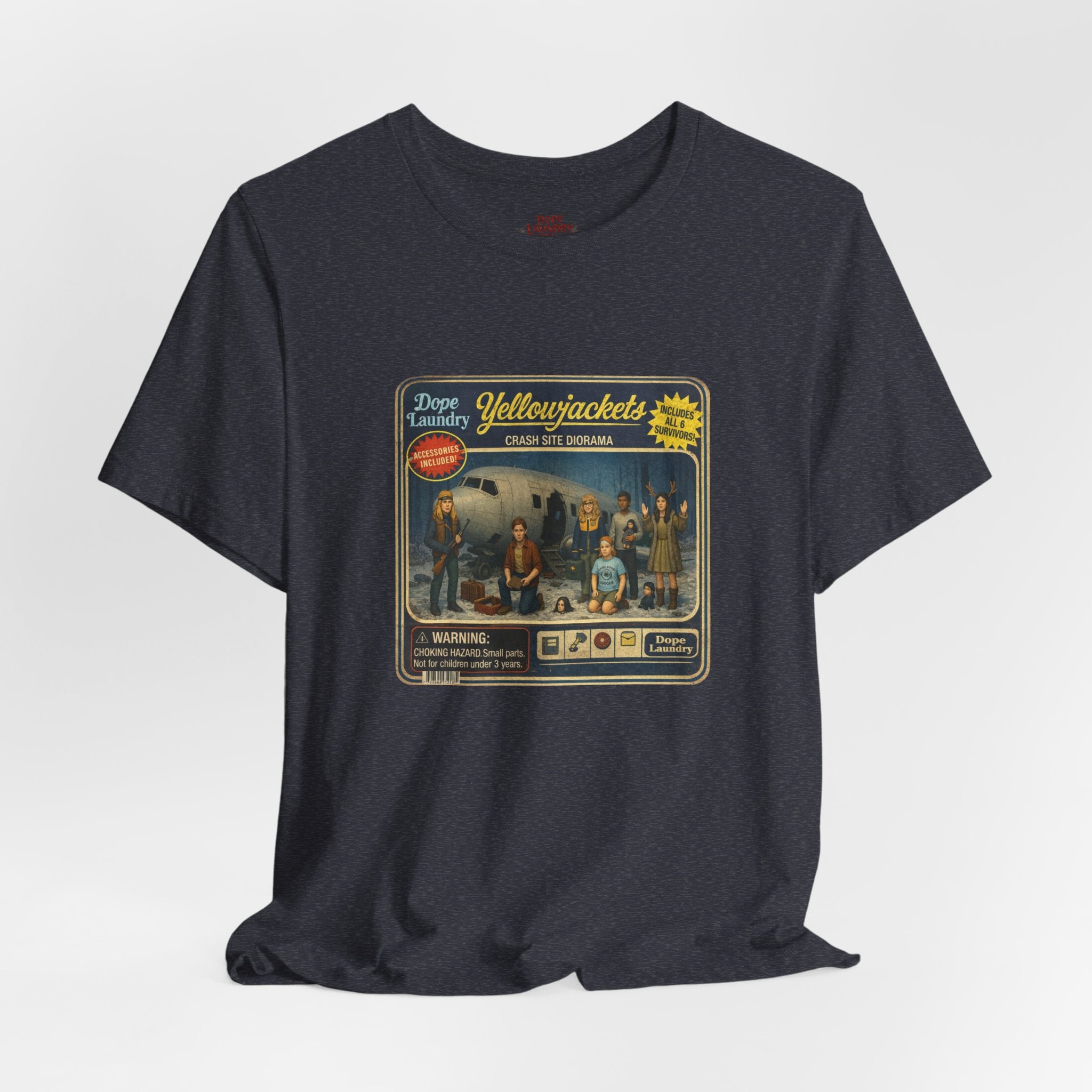 Yellowjackets "Crash Site Playset" Tee — Vintage TV Show Graphic T-Shirt