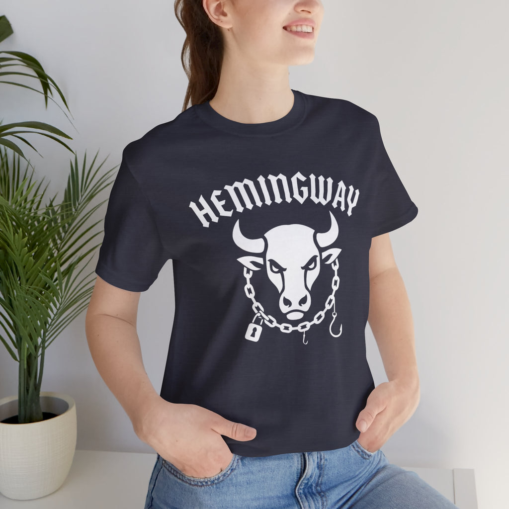 Hemingway Bull Vintage - White ink variant - Graphic T-Shirt