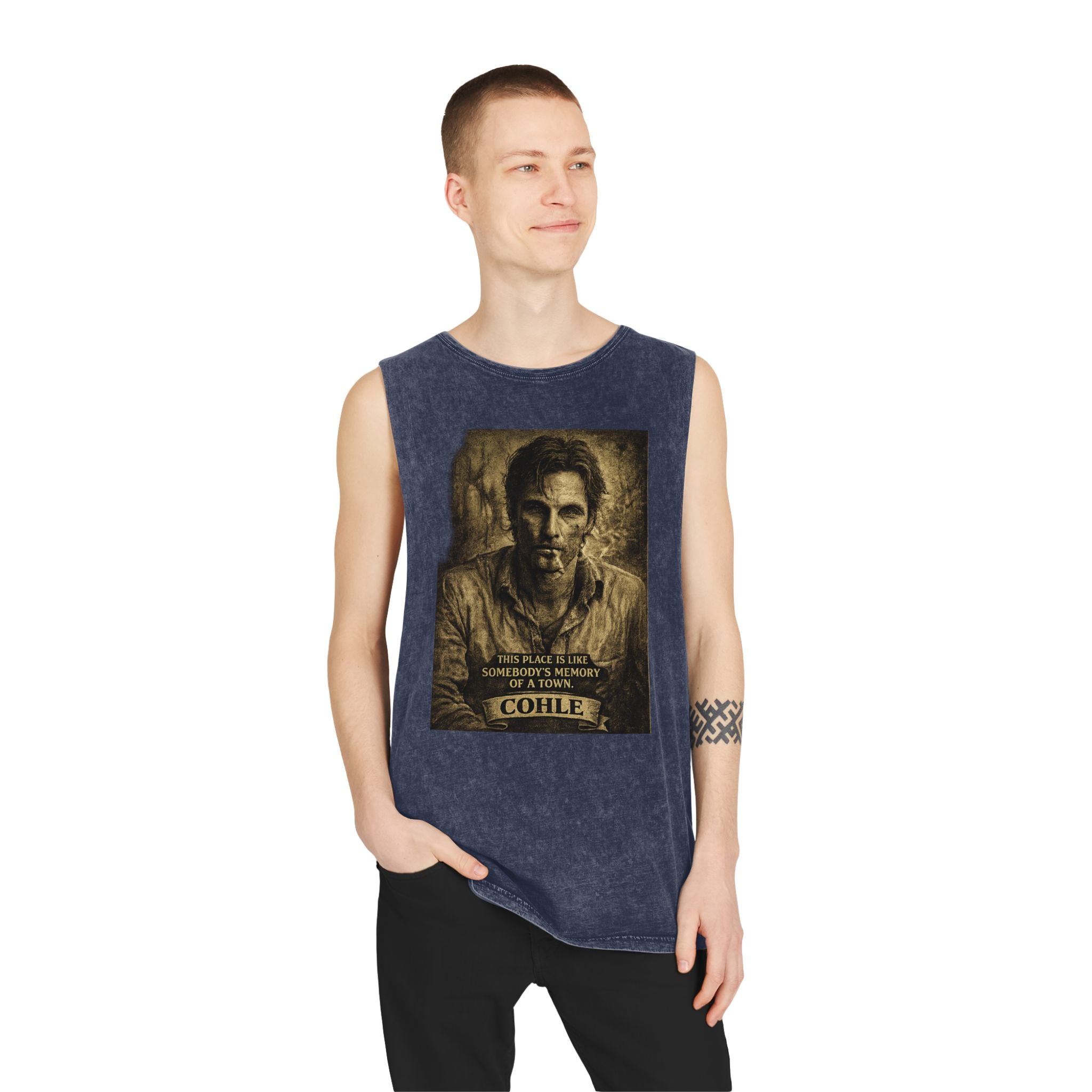 Stonewash Tank Top — Rust Cohle Portrait Tee