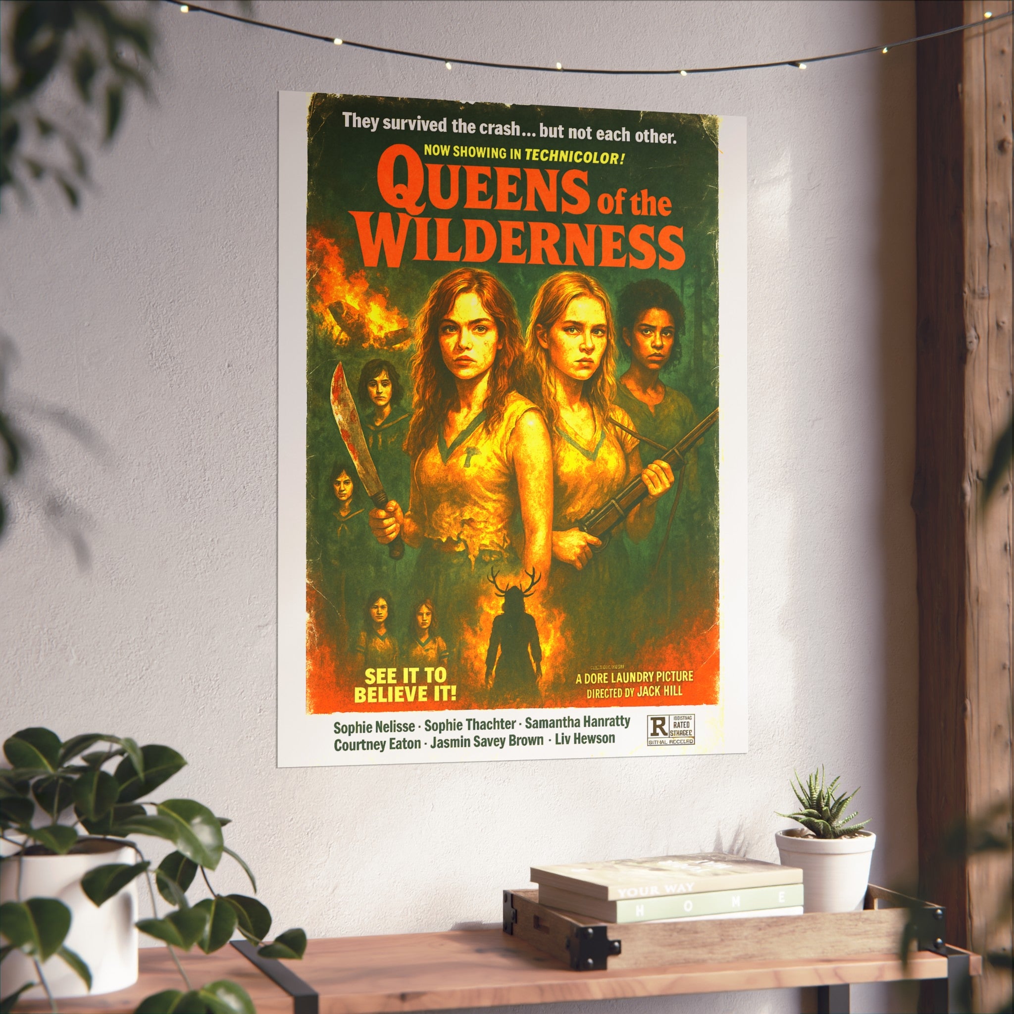 "Queens of the Wilderness" Grind House inspired Print (Yellowjackets) Unique Gift for Film Lovers, Home Aesthetic