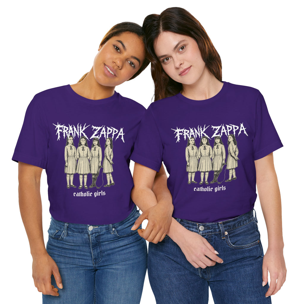 Frank Zappa "Catholic Girls" Black Metal Graphic T-Shirt