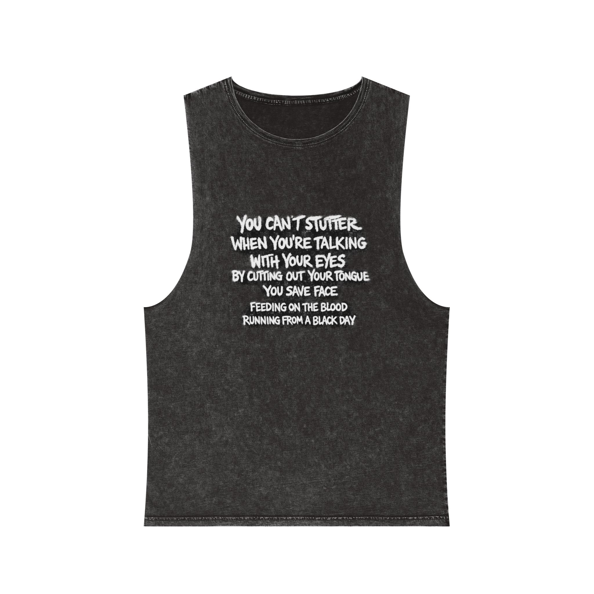 black rain -  Stonewash Muscle Tee