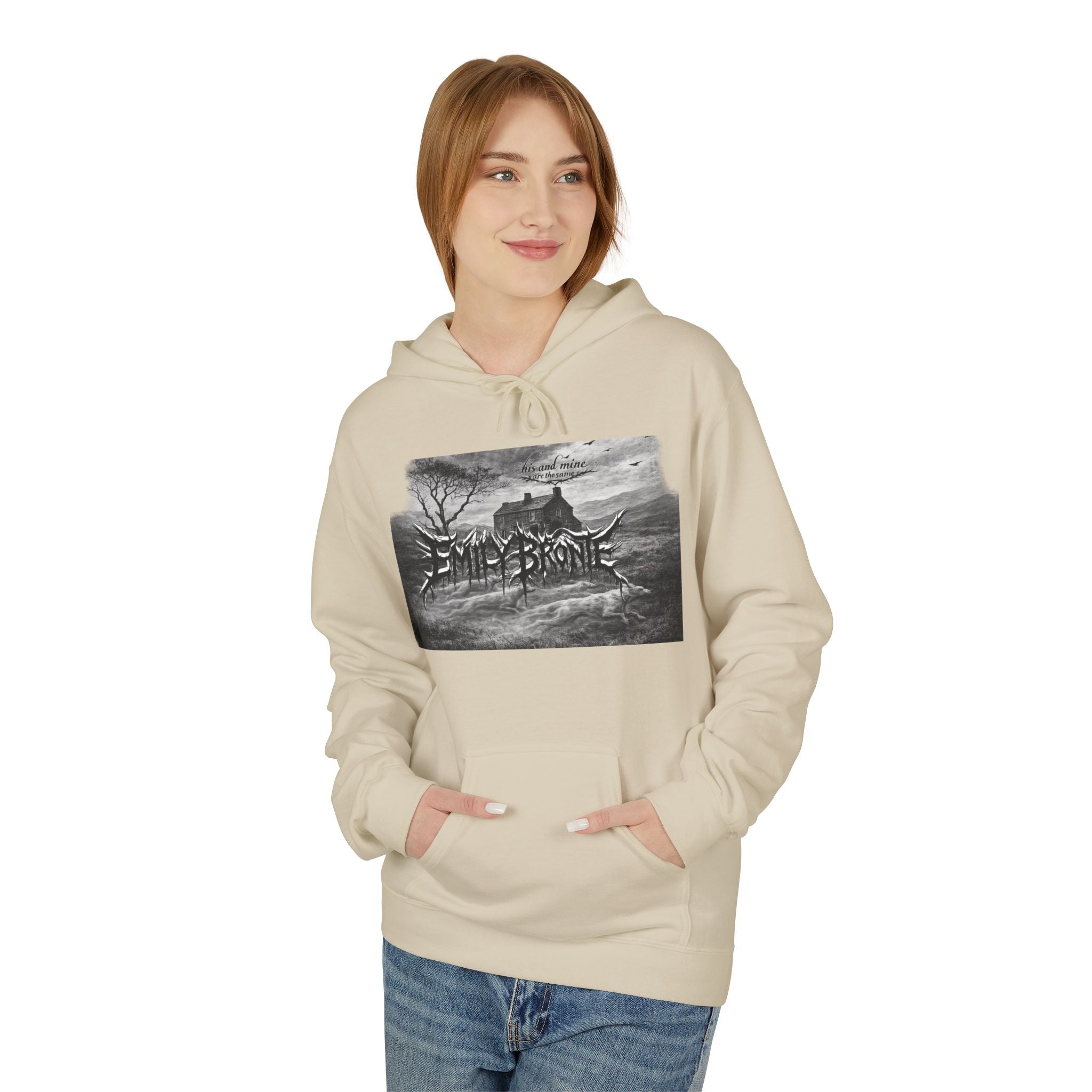 Emily Brontë Gothic Landscape Hoodie — Moody Literary Pullover