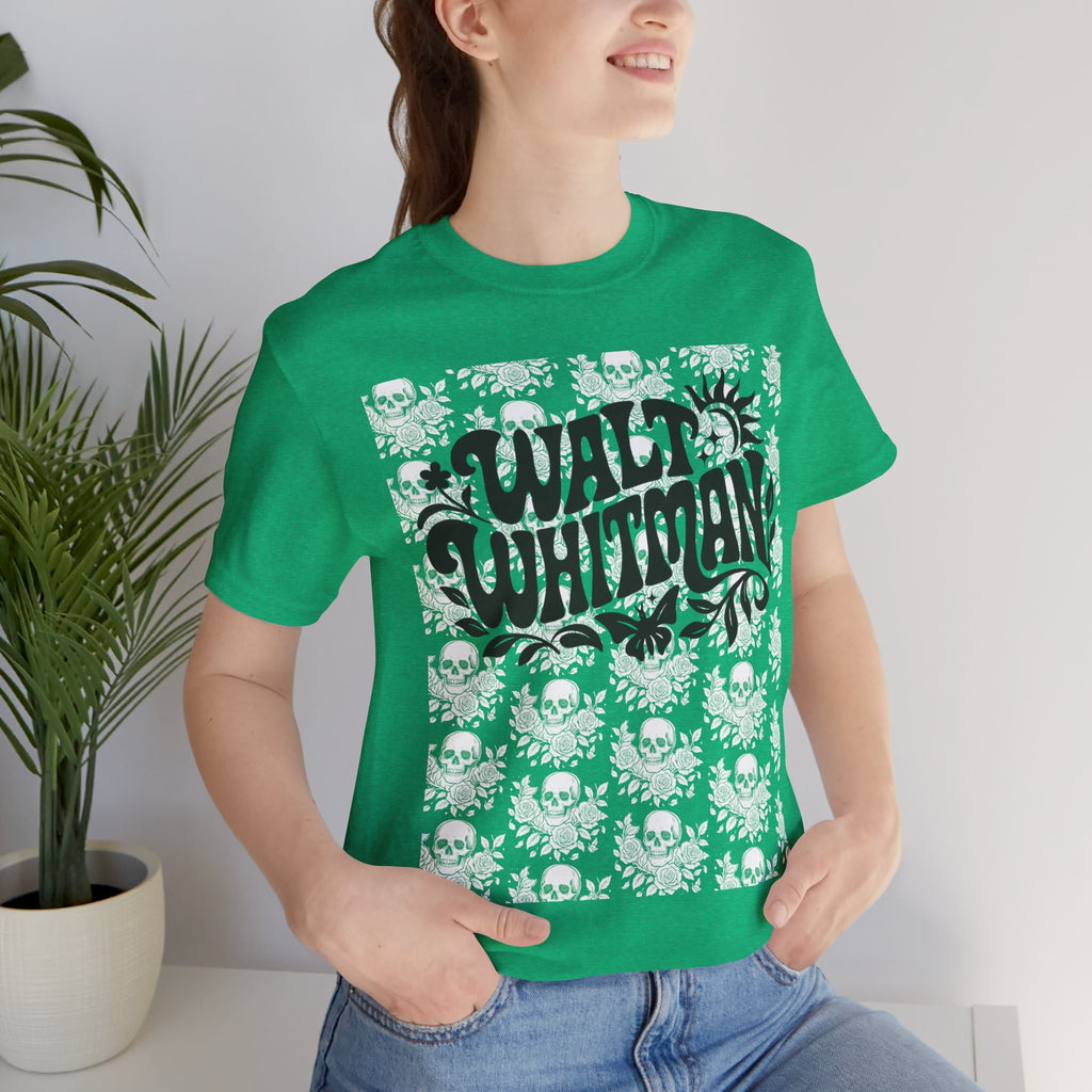 Walt Whitman Psychedelic Skulls Band Logo (white ink variant) - Vintage Graphic T-Shirt