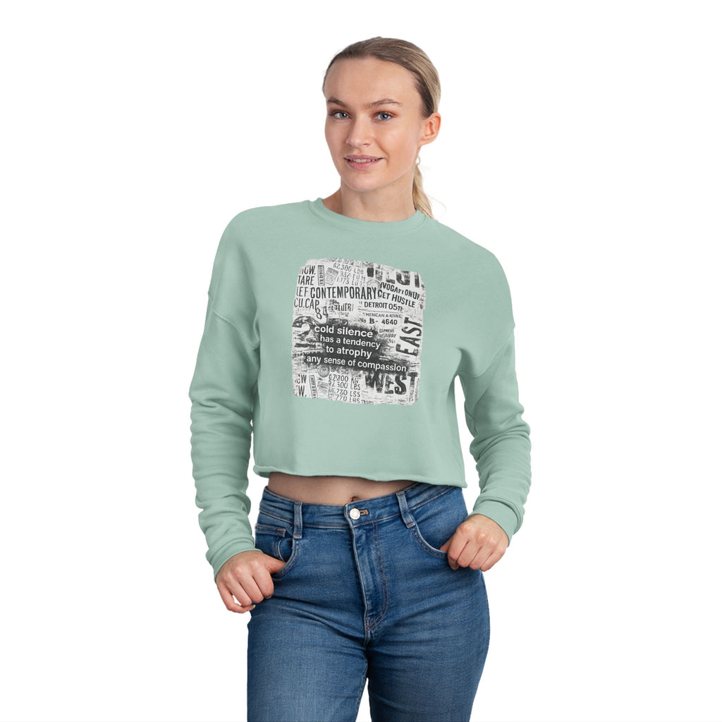 cold silence - cropped sweatshirt