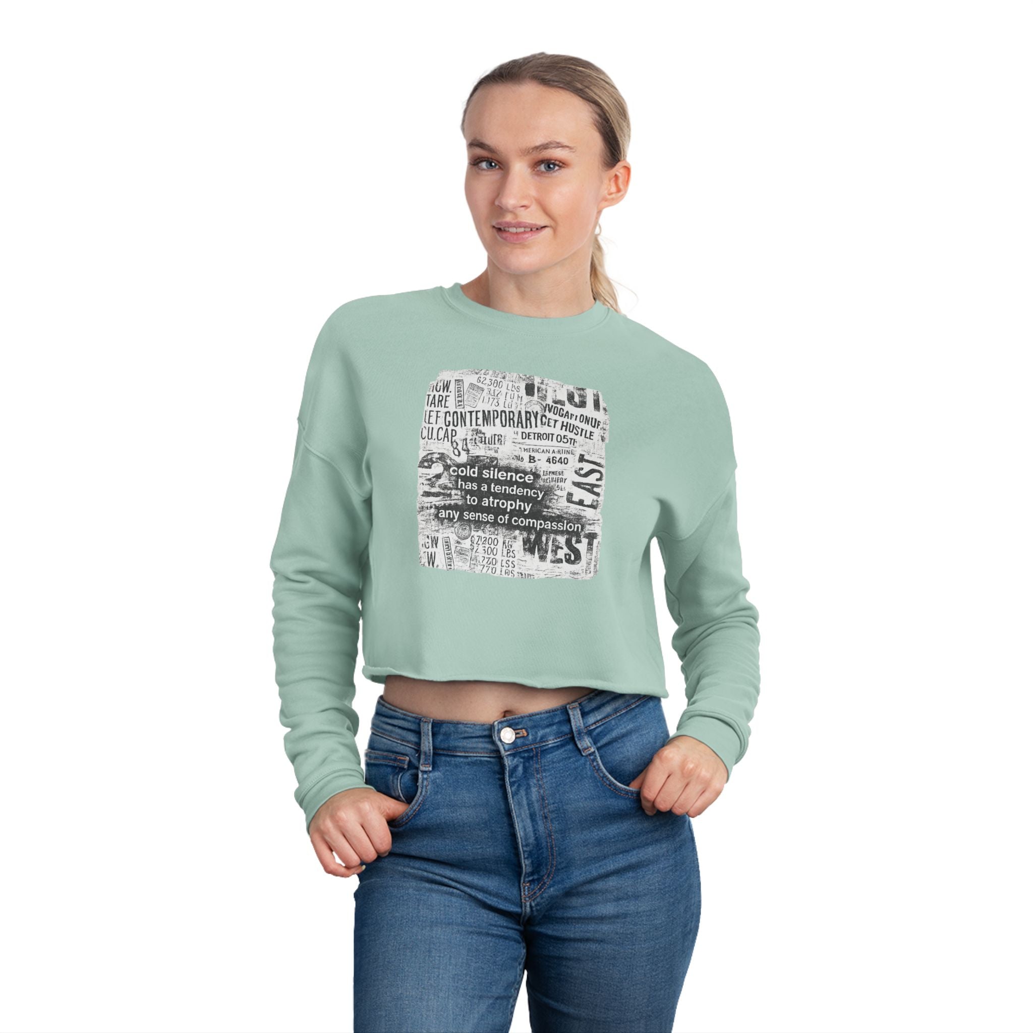 cold silence - cropped sweatshirt