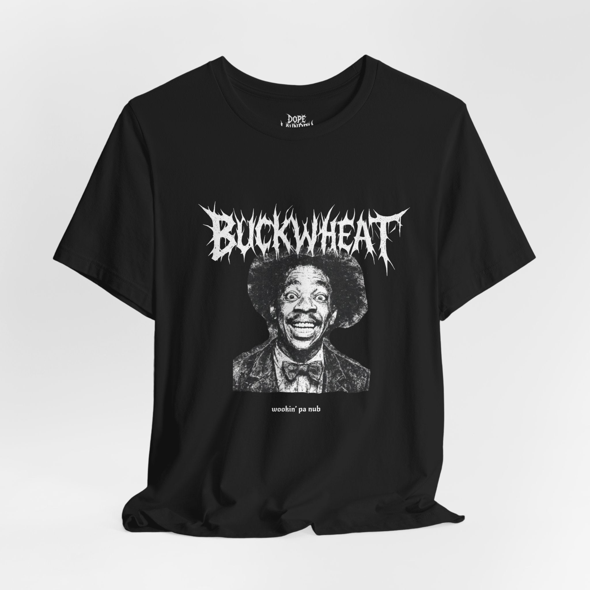 Buckwheat "Wookin' Pa Nub" (Black metal variant) - Unisex Jersey Short Sleeve Tee