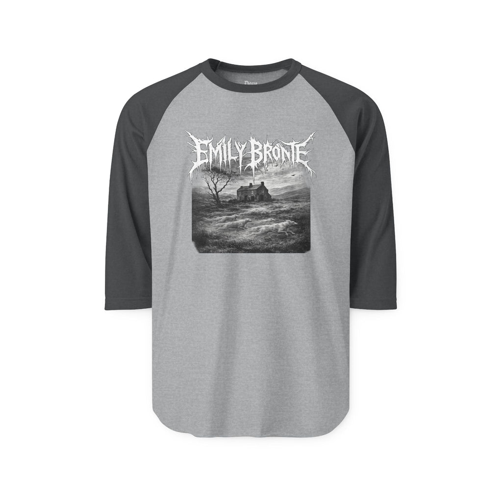 Emily Brontë Gothic Raglan Shirt (white ink variant) — Haunted Manor Literary Tee