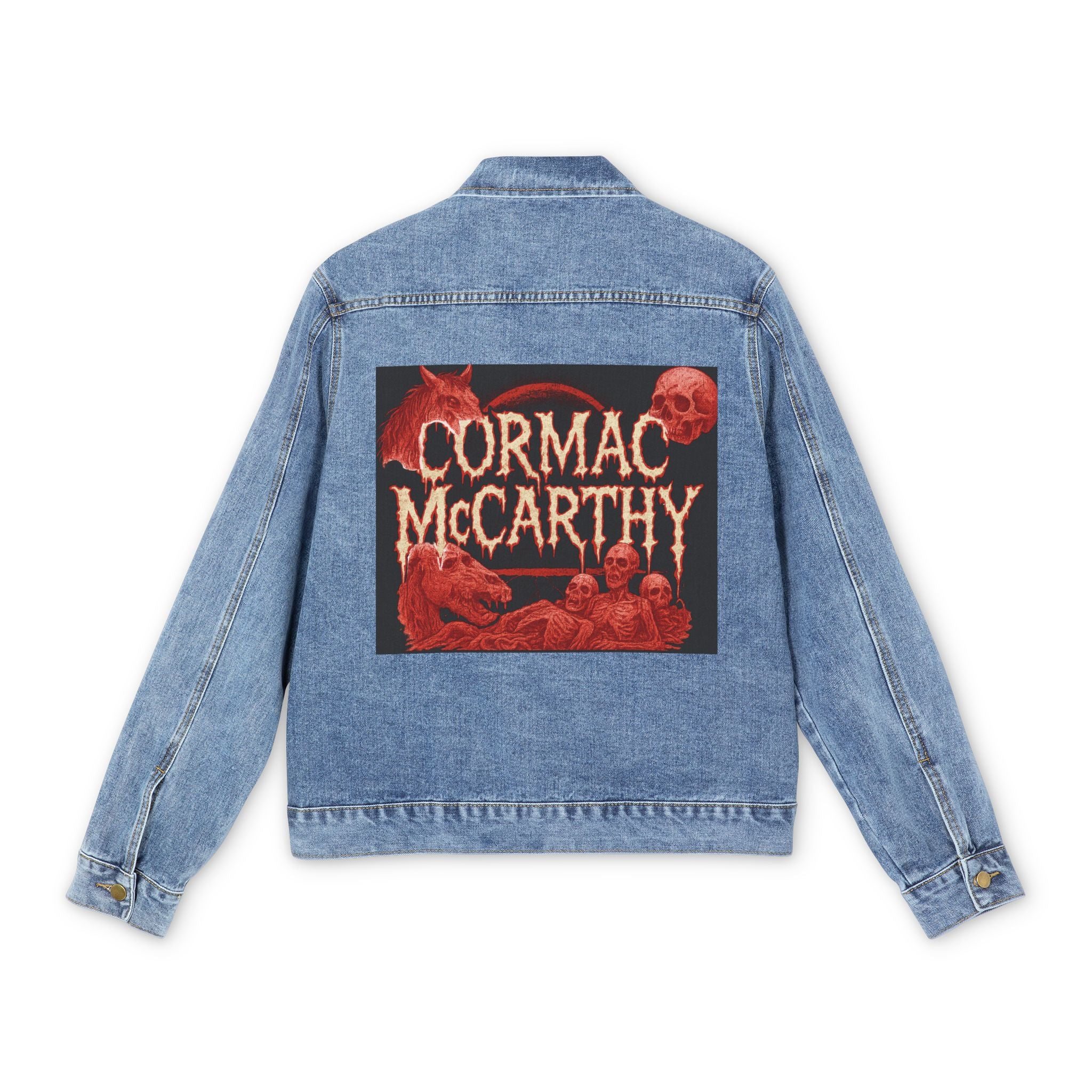 Denim Jacket — 'Cormac McCarthy' Retro Western Graphic Back Patch