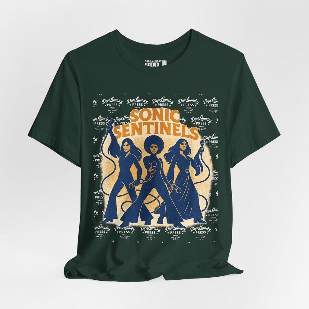 Sonic Sentinels Retro 70s - Unisex Jersey Short Sleeve Tee