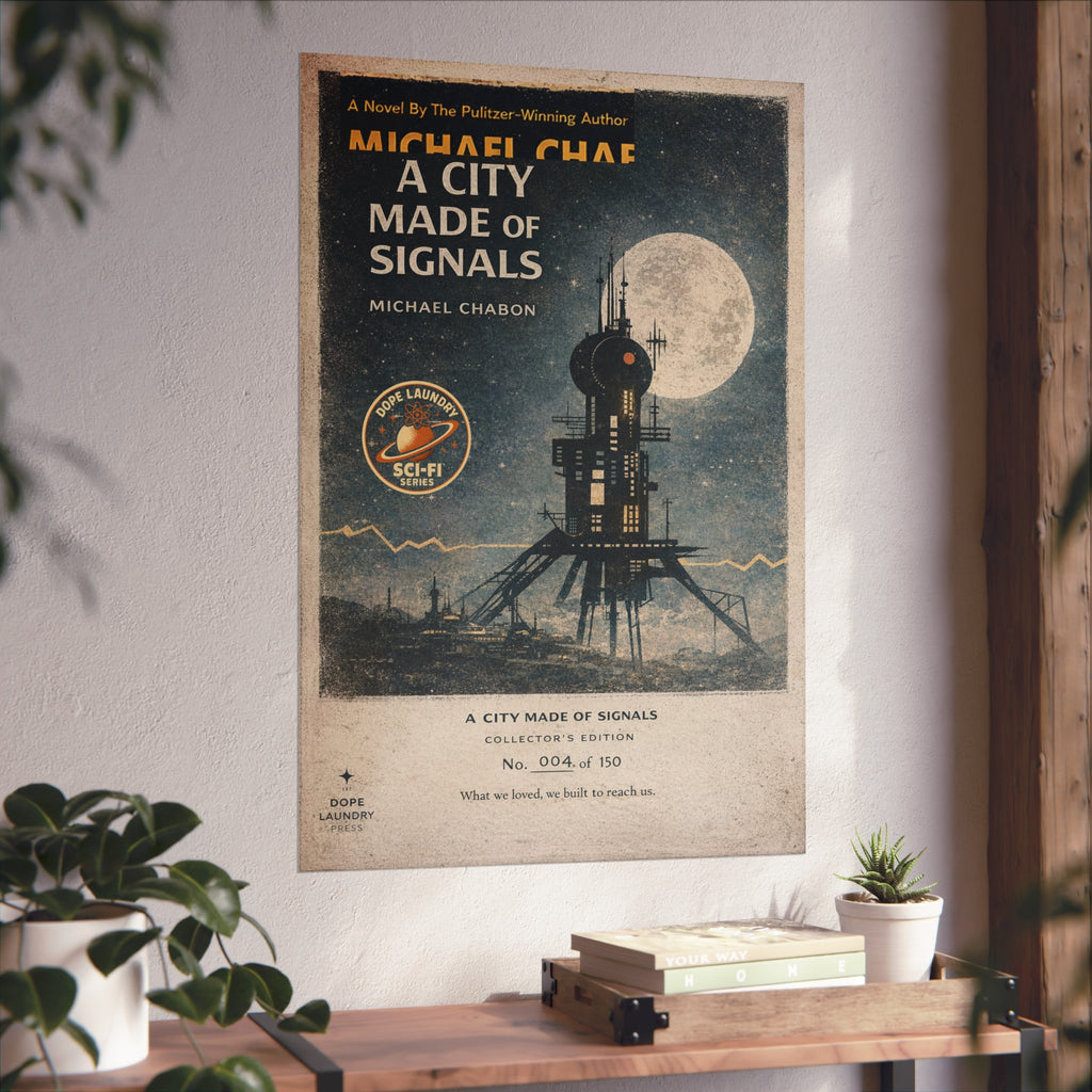 A City Made of Signals — Pulp Sci‑Fi Promotional Book Poster (Collector's Edition)