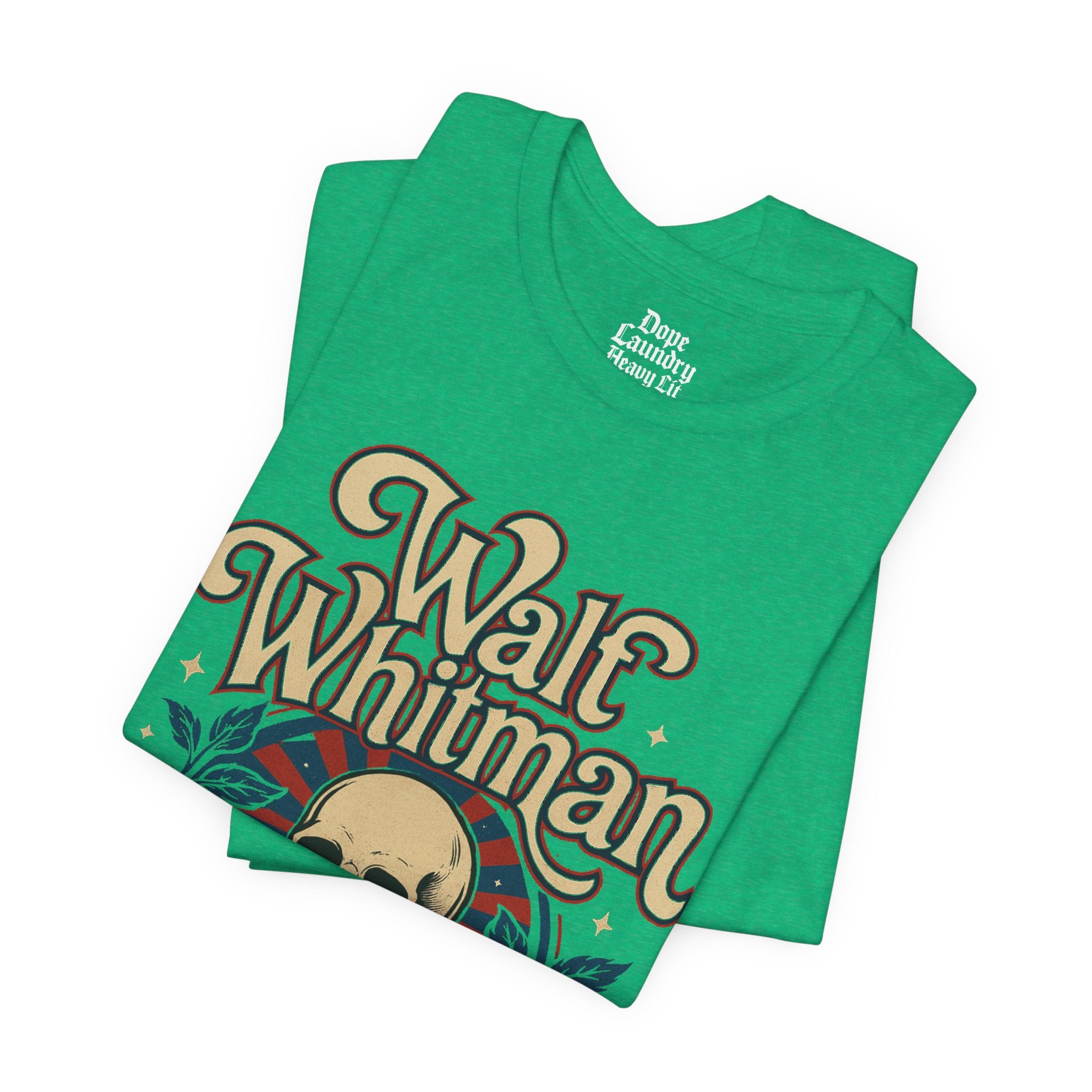 Walt Whitman Skull & Roses Vintage Graphic Tee