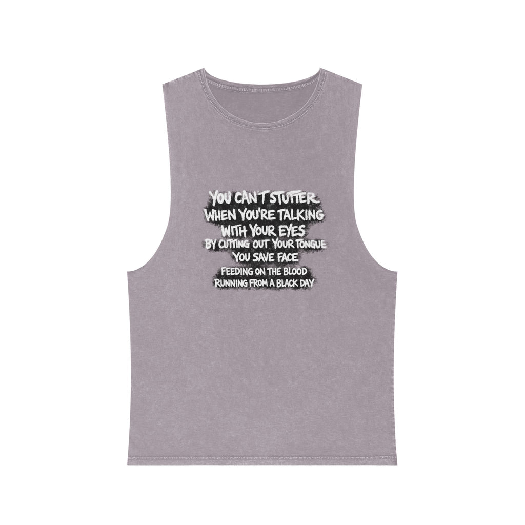 black rain -  Stonewash Muscle Tee