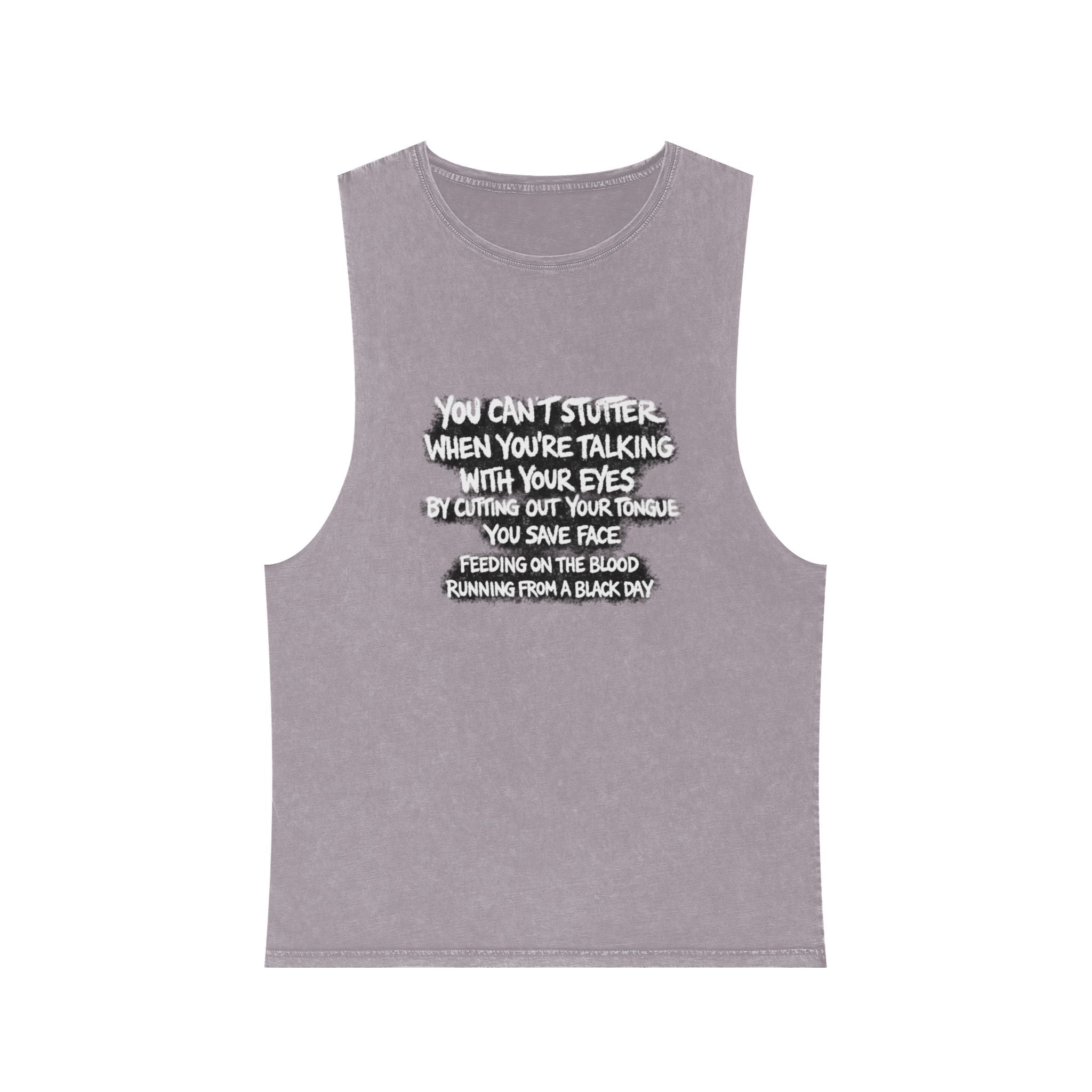 black rain -  Stonewash Muscle Tee