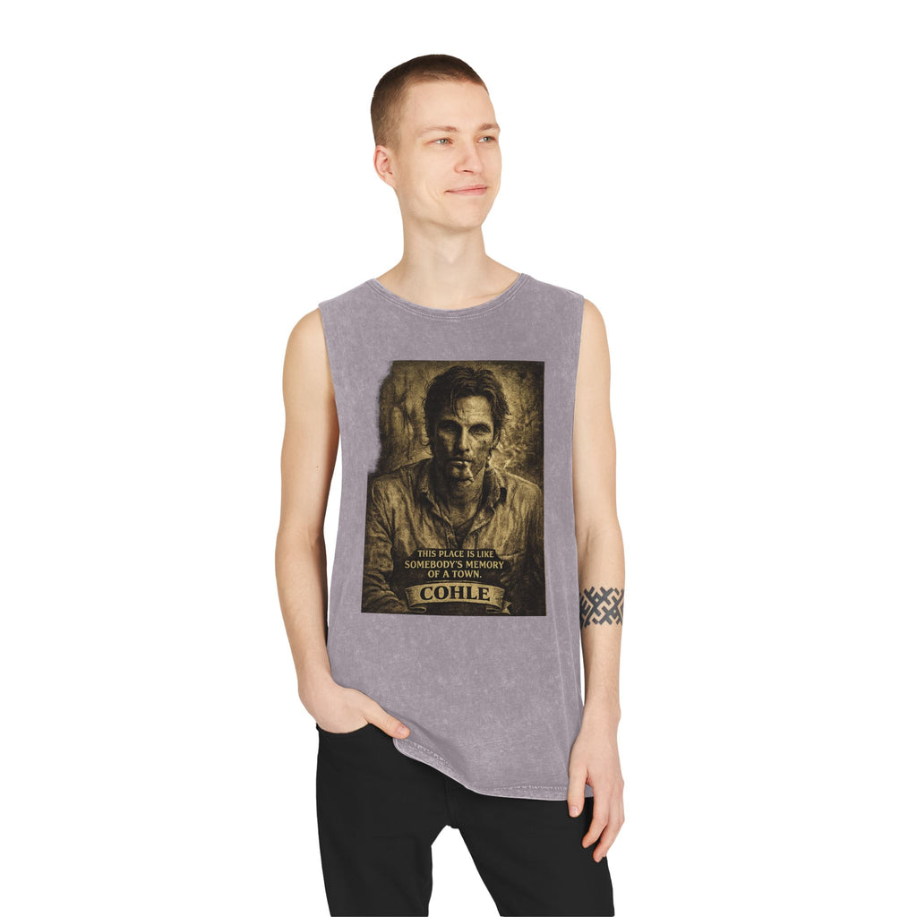 Stonewash Tank Top — Rust Cohle Portrait Tee