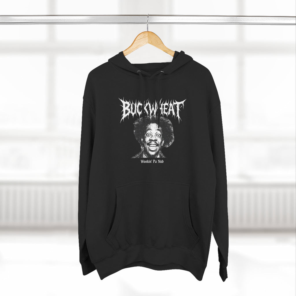 Fleece Hoodie Buckwheat 'Wookin' Pa Nub' Black Metal Inspired (SNL, Eddie Murphy)
