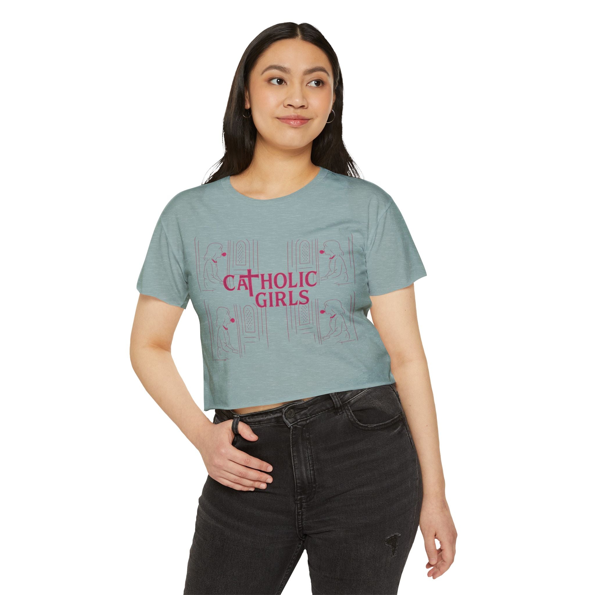 Frank Zappa "Catholic Girls" Festival Crop Top — Women's Graphic Crop Top