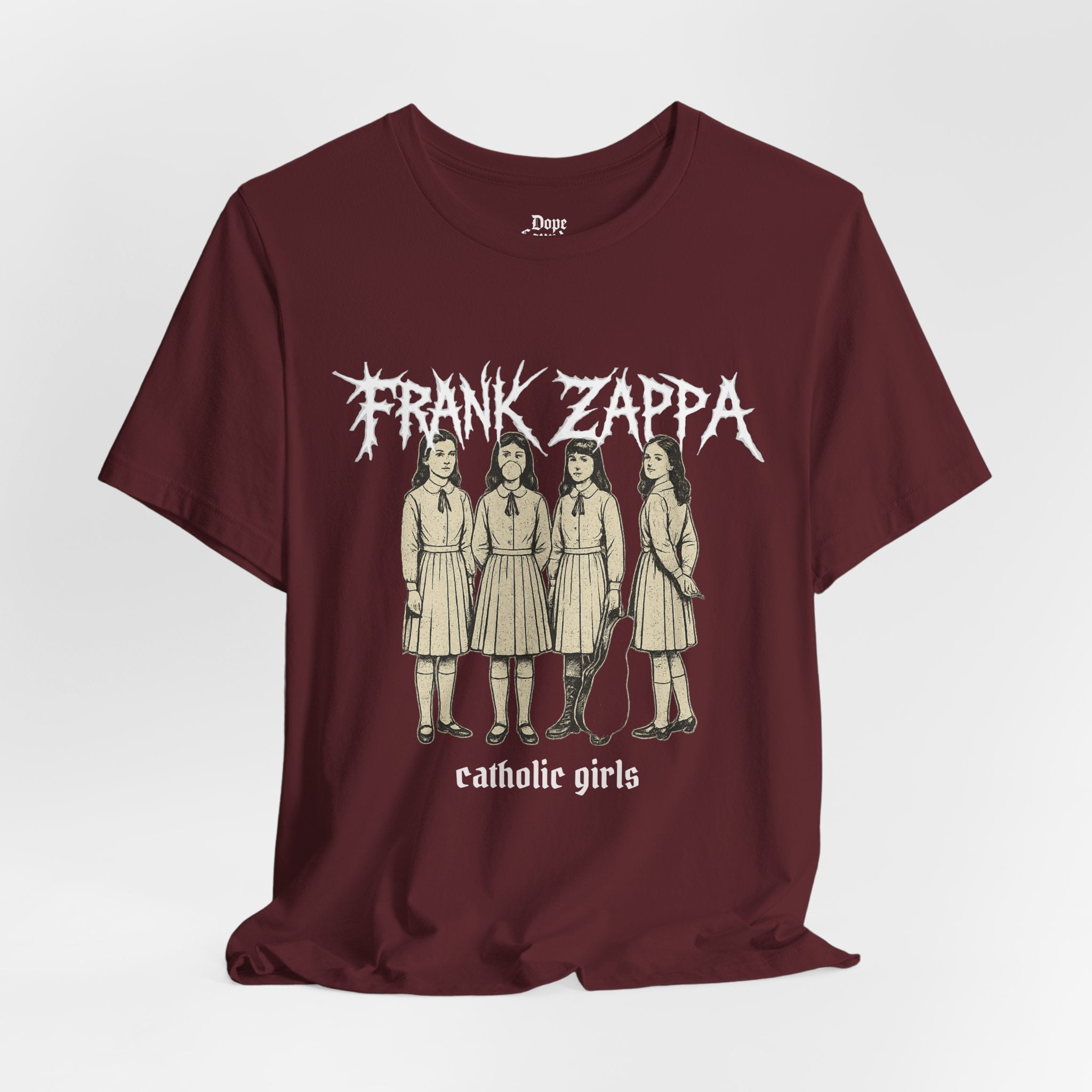Frank Zappa "Catholic Girls" Black Metal Graphic T-Shirt
