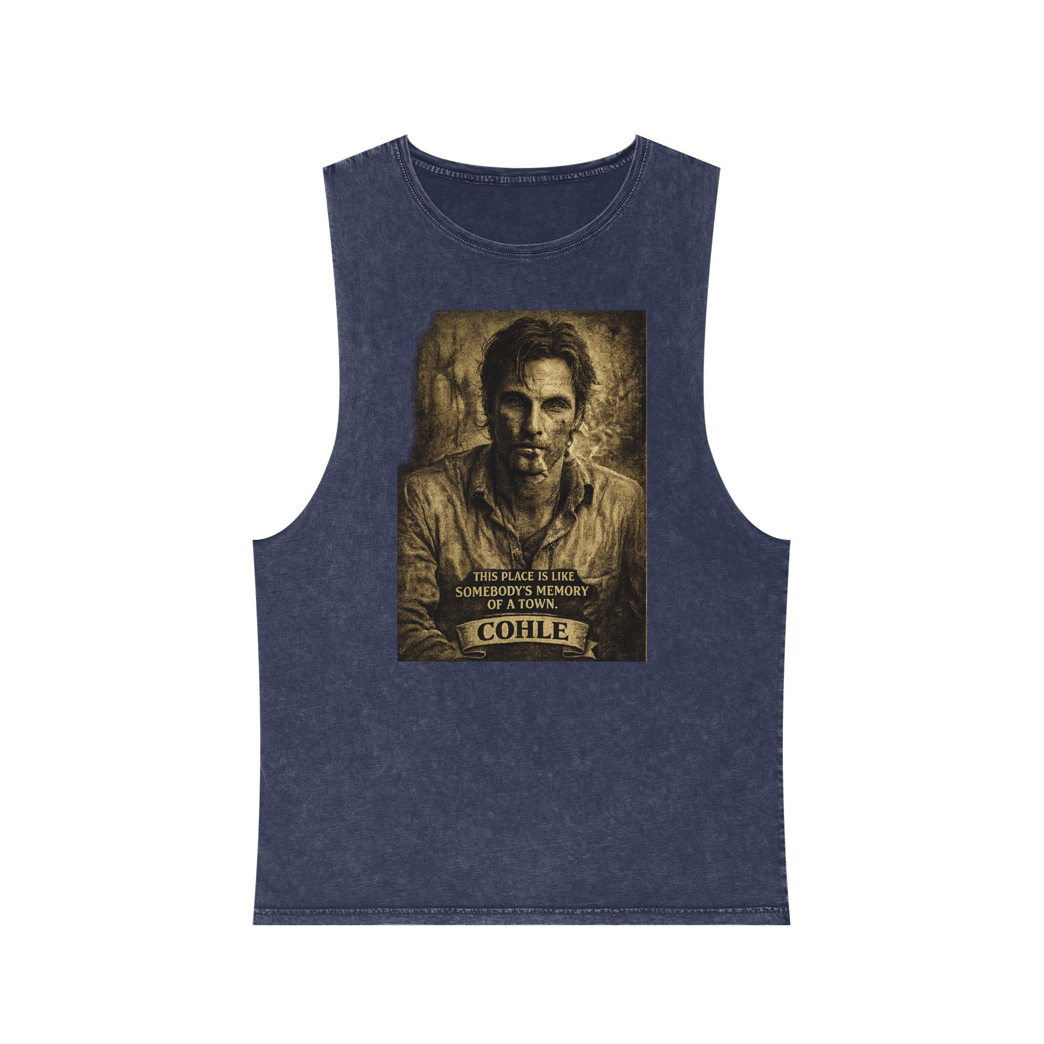 Stonewash Tank Top — Rust Cohle Portrait Tee