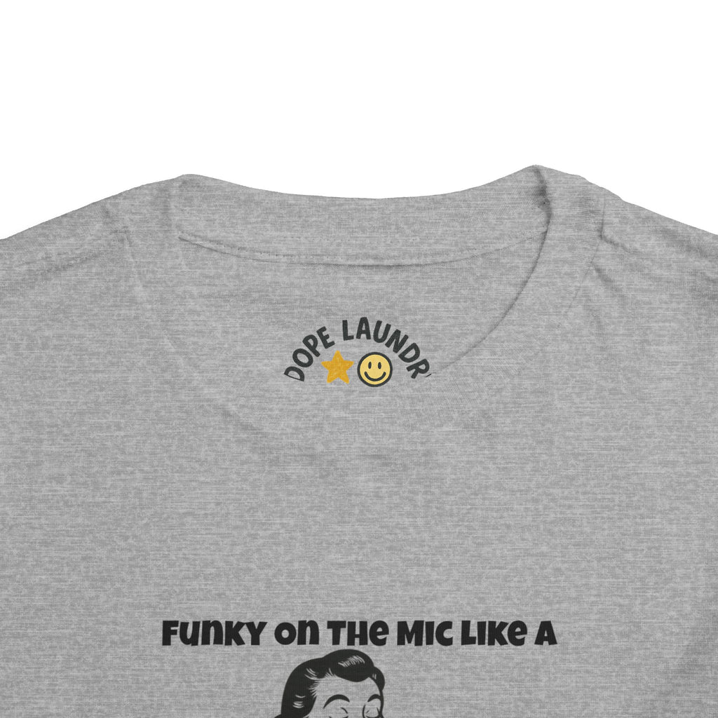 Toddler Tee - Funky on the Mic - Retro Graphic Kids Shirt