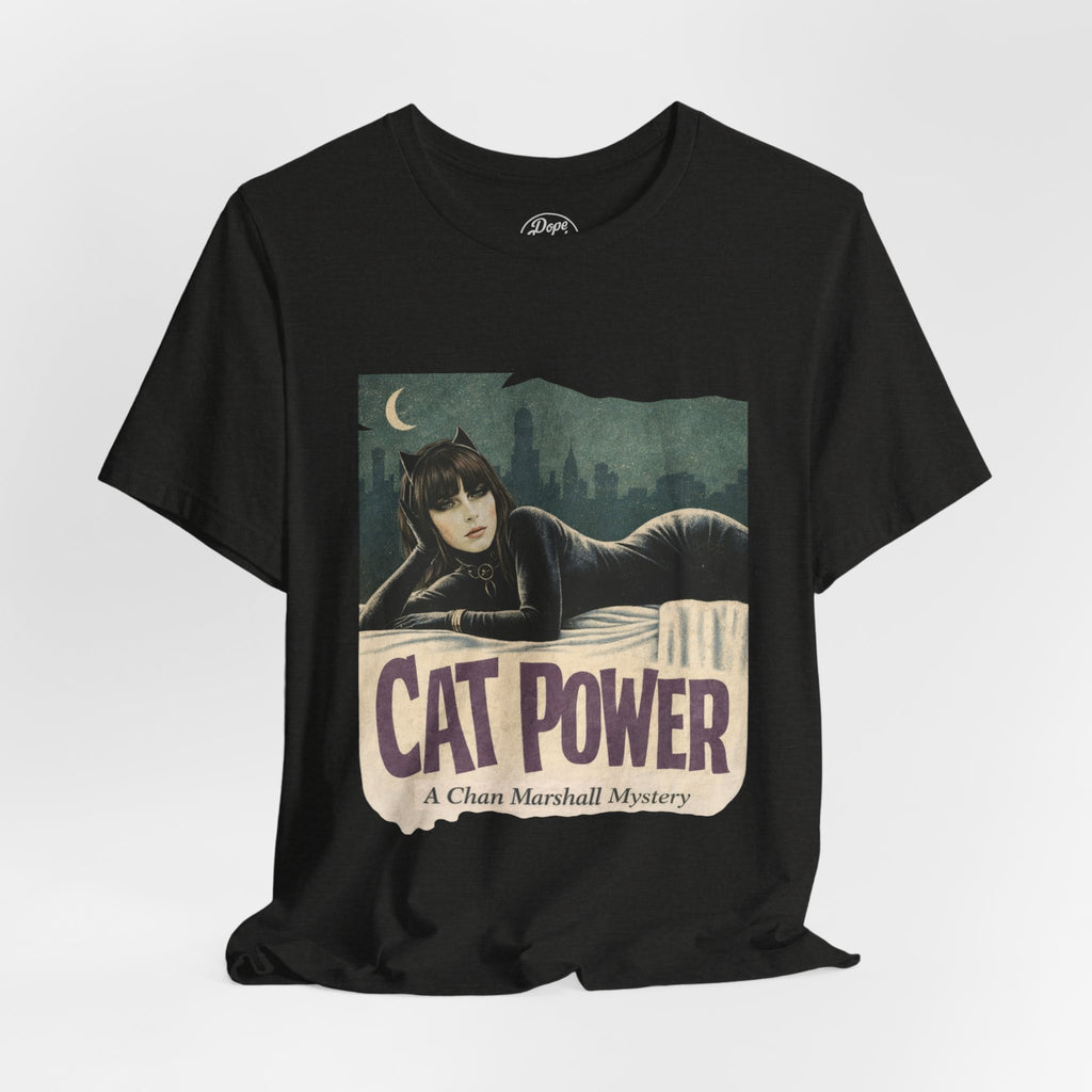 Cat Power Comic Book Tee — Retro Graphic Band Shirt