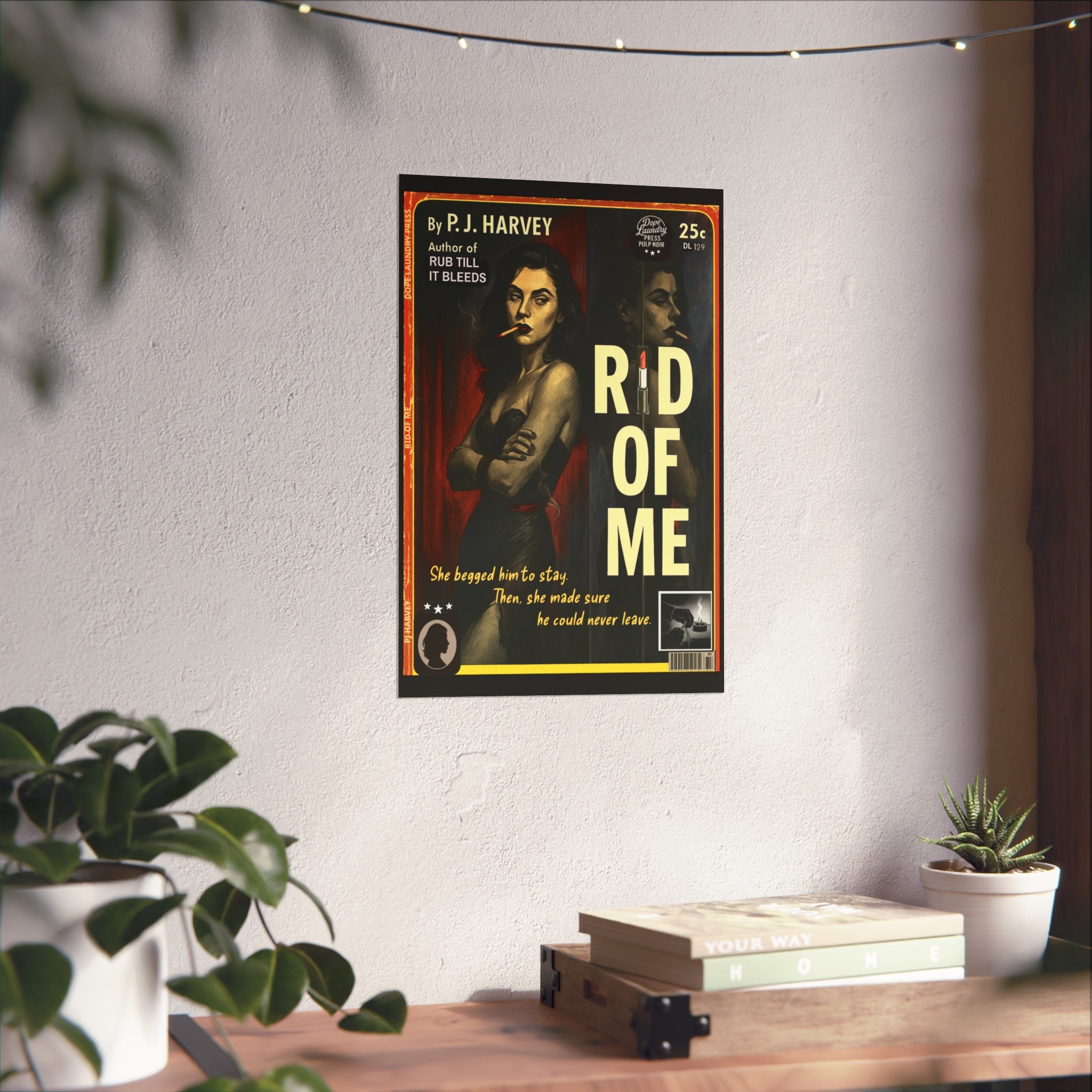 PJ Harvey - Rid of Me Pulp-Noir Book Cover Inspired Art Poster