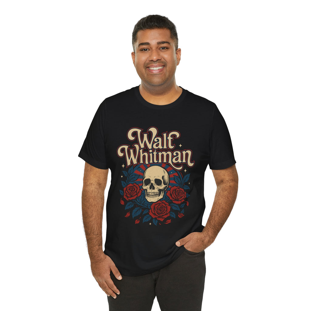 Walt Whitman Skull & Roses Vintage Graphic Tee