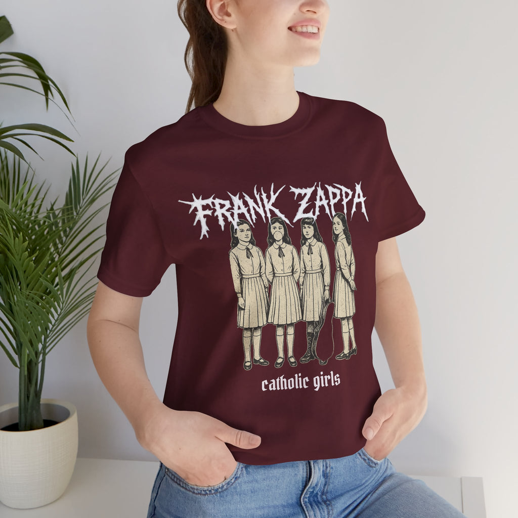 Frank Zappa "Catholic Girls" Black Metal Graphic T-Shirt