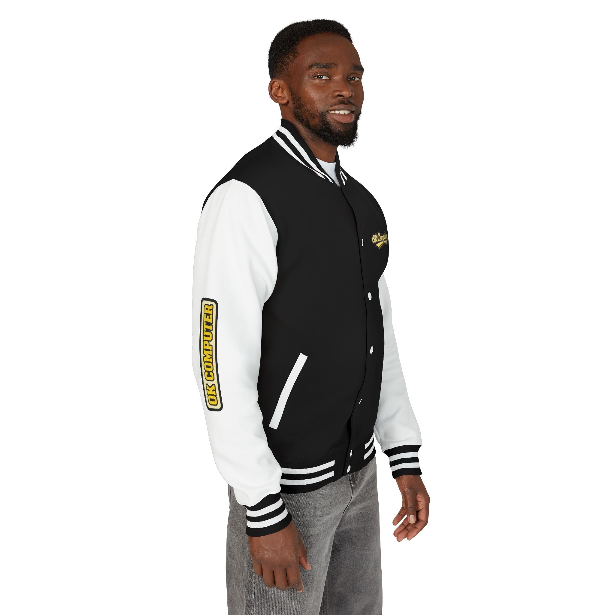 Letterman Jacket — "Ambition Makes You Look Pretty Ugly" Floral Varsity Jacket