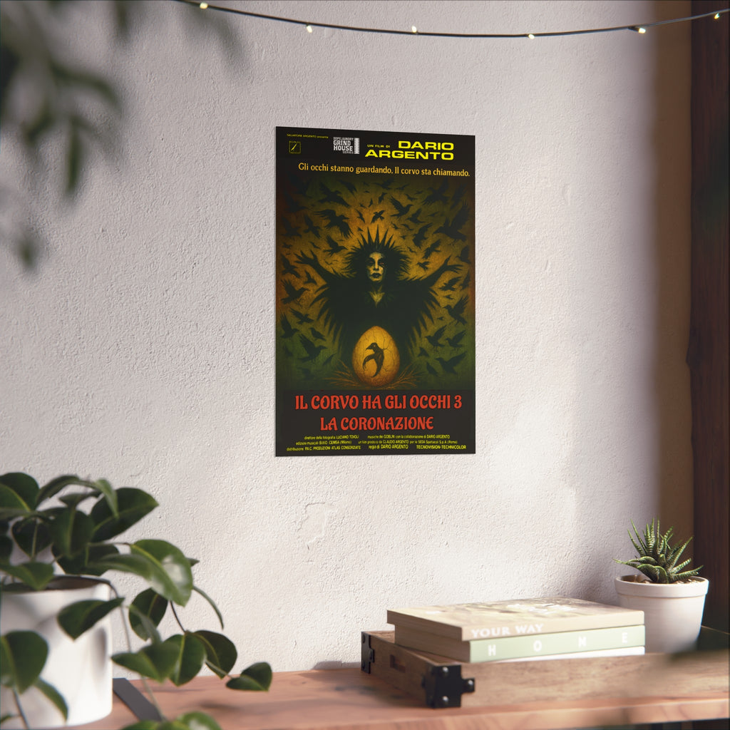 The Crows Have Eyes 3: The Crowening (variant) - Italian Giallo Horror Inspired Grind House Poster