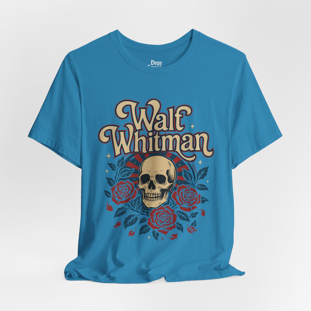 Walt Whitman Skull & Roses Vintage Graphic Tee
