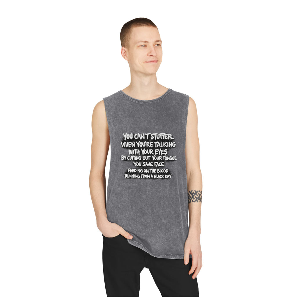 black rain -  Stonewash Muscle Tee