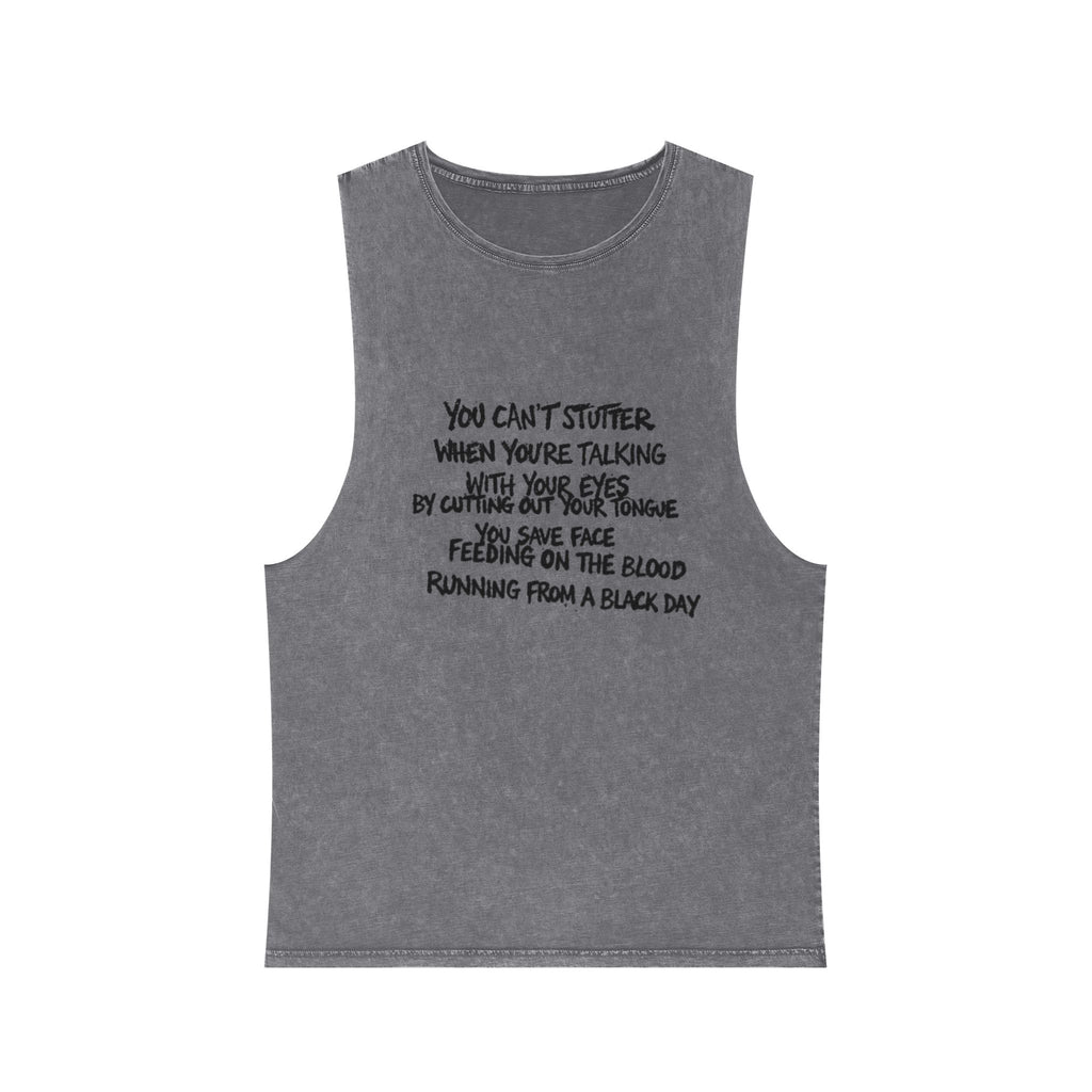 Black Rain Stonewash Muscle Tee — Stonewash Tank Top