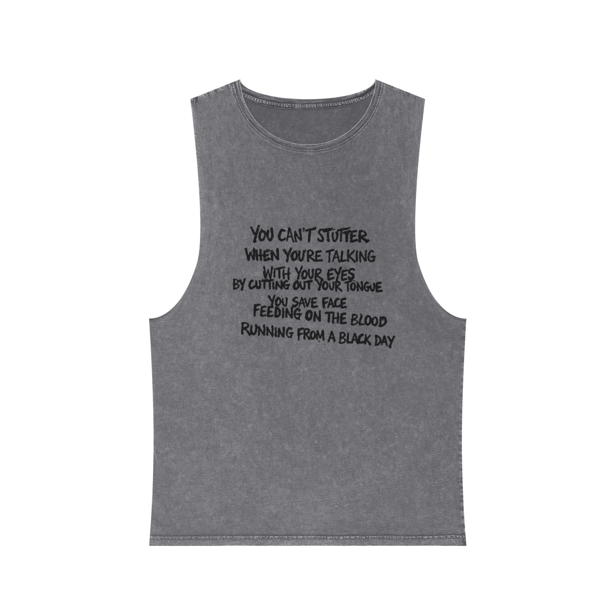 Black Rain Stonewash Muscle Tee — Stonewash Tank Top