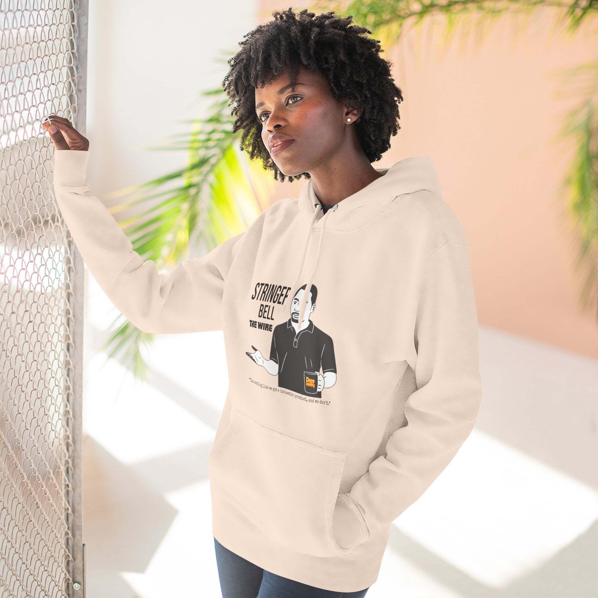 Stringer Bell "Inelastic Product" Hoodie (The Wire) | Cool Street-wear, Fleece Pullover, Casual Fashion, Cozy Sweatshirt