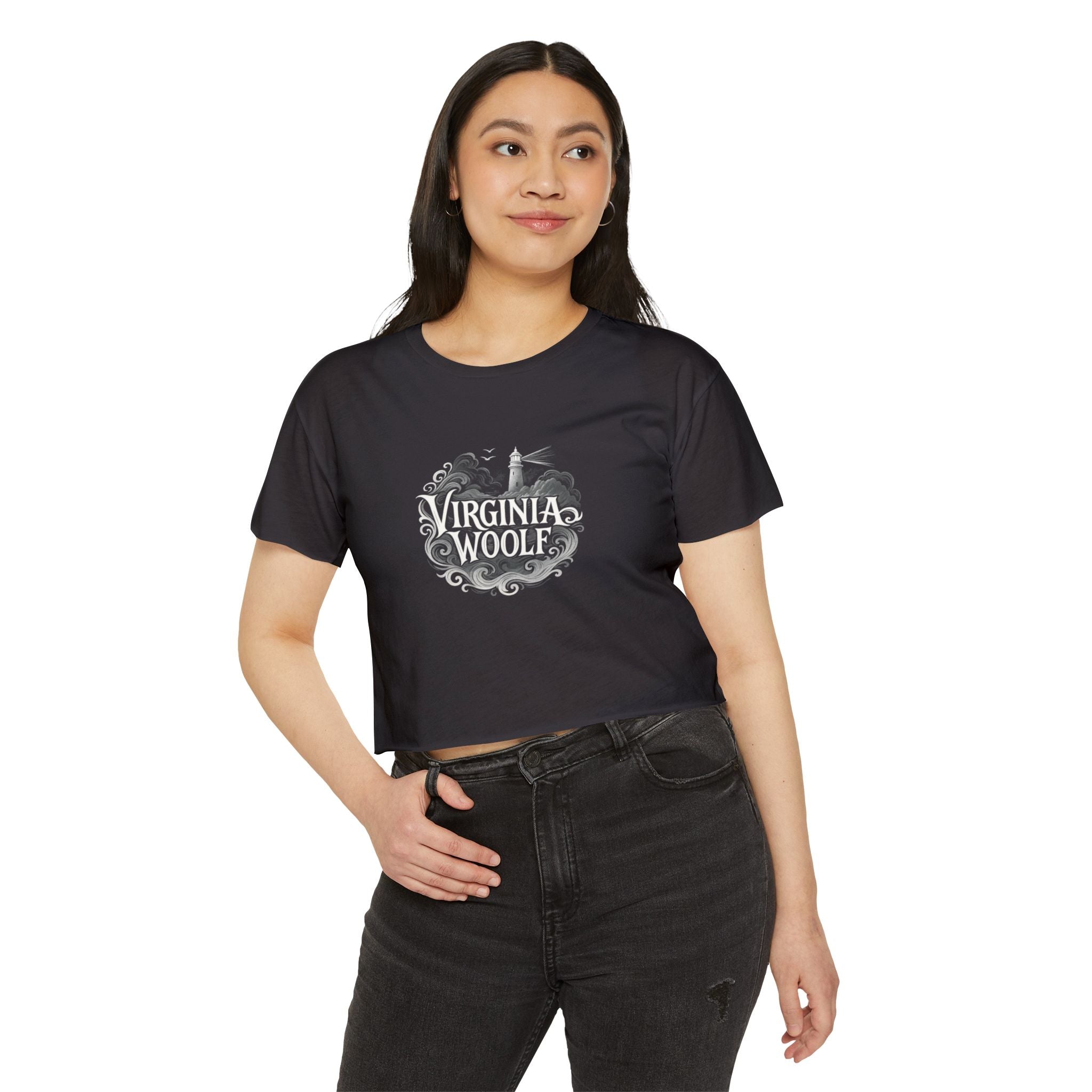 Virginia Woolf Nautical Festival Crop Top — Women's Literary Graphic