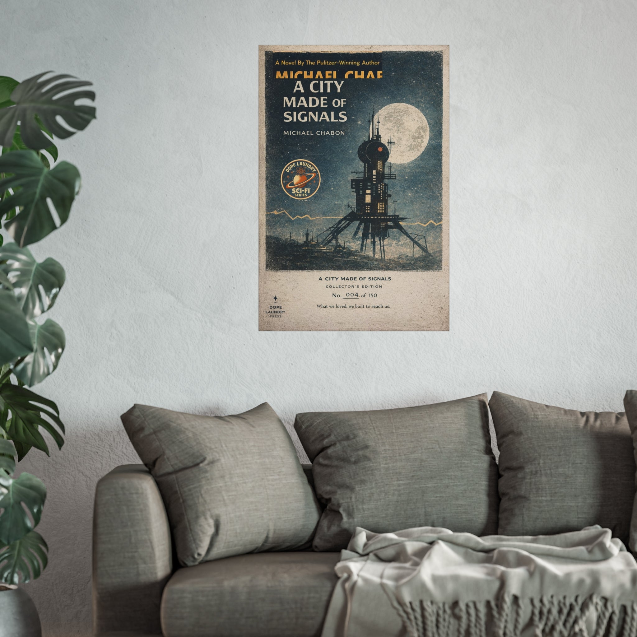 A City Made of Signals — Pulp Sci‑Fi Promotional Book Poster (Collector's Edition)