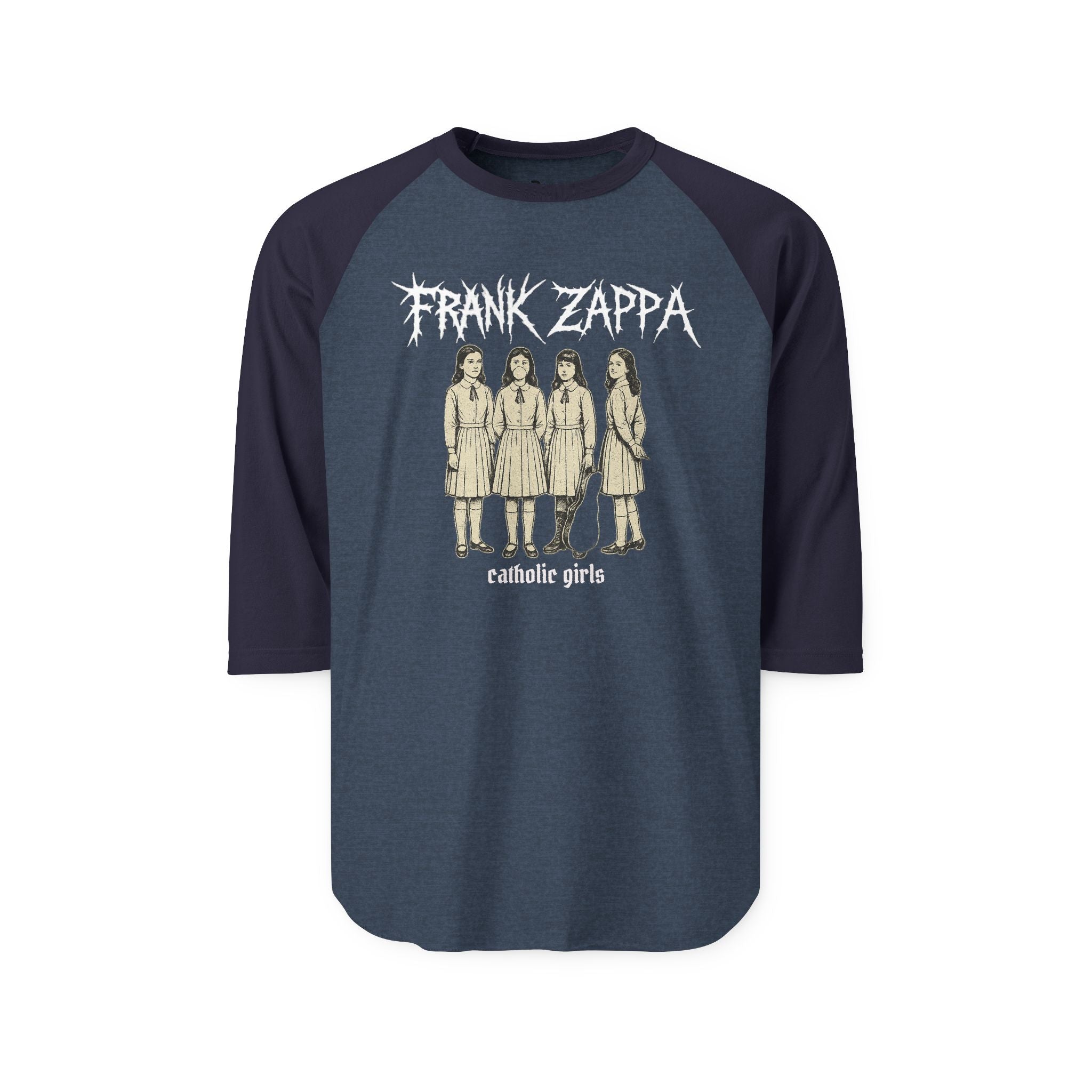 Frank Zappa “Catholic Girls” Raglan Shirt — Black Metal Band Tee