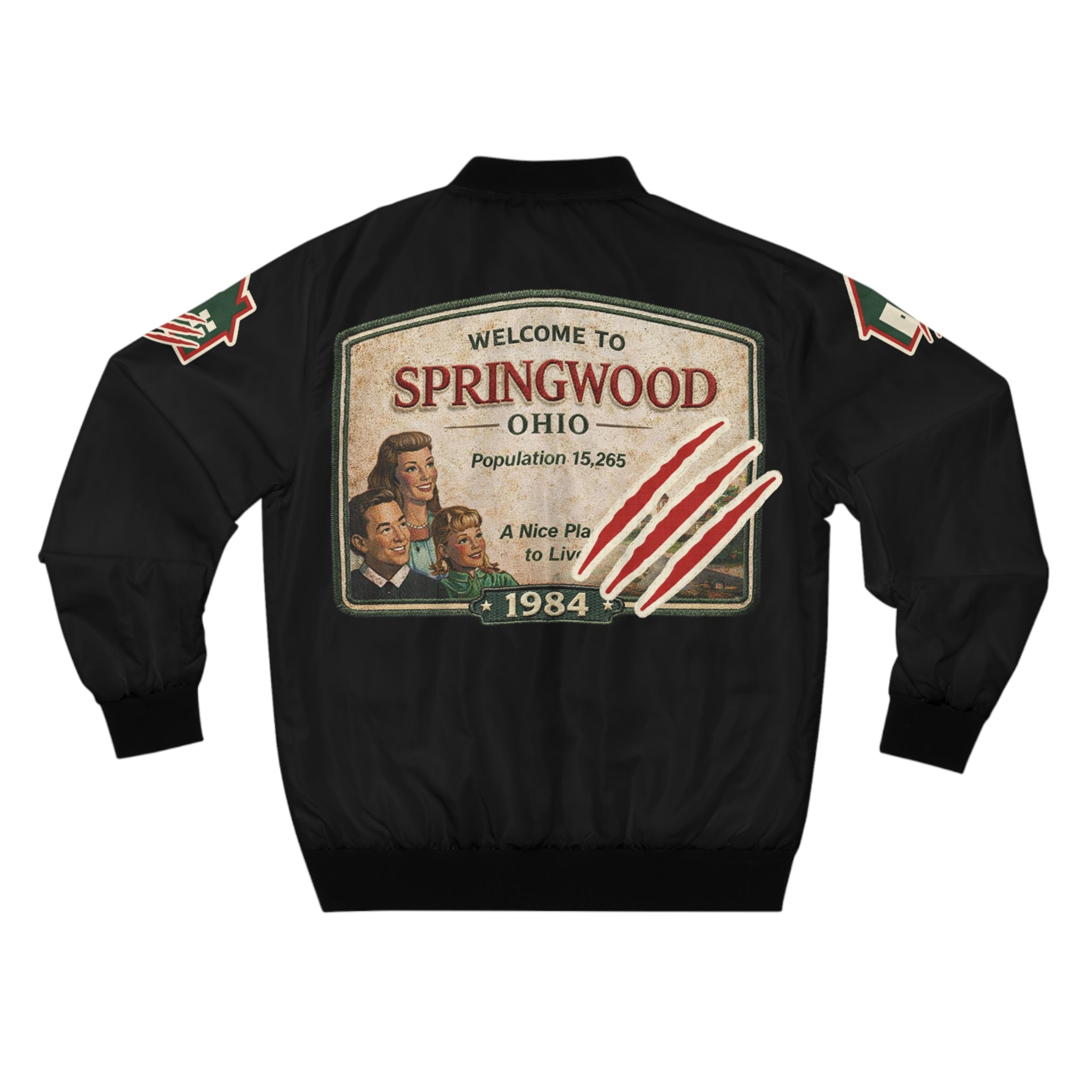 Krueger 84 Horror Bomber Jacket — Freddy Krueger Movie Design