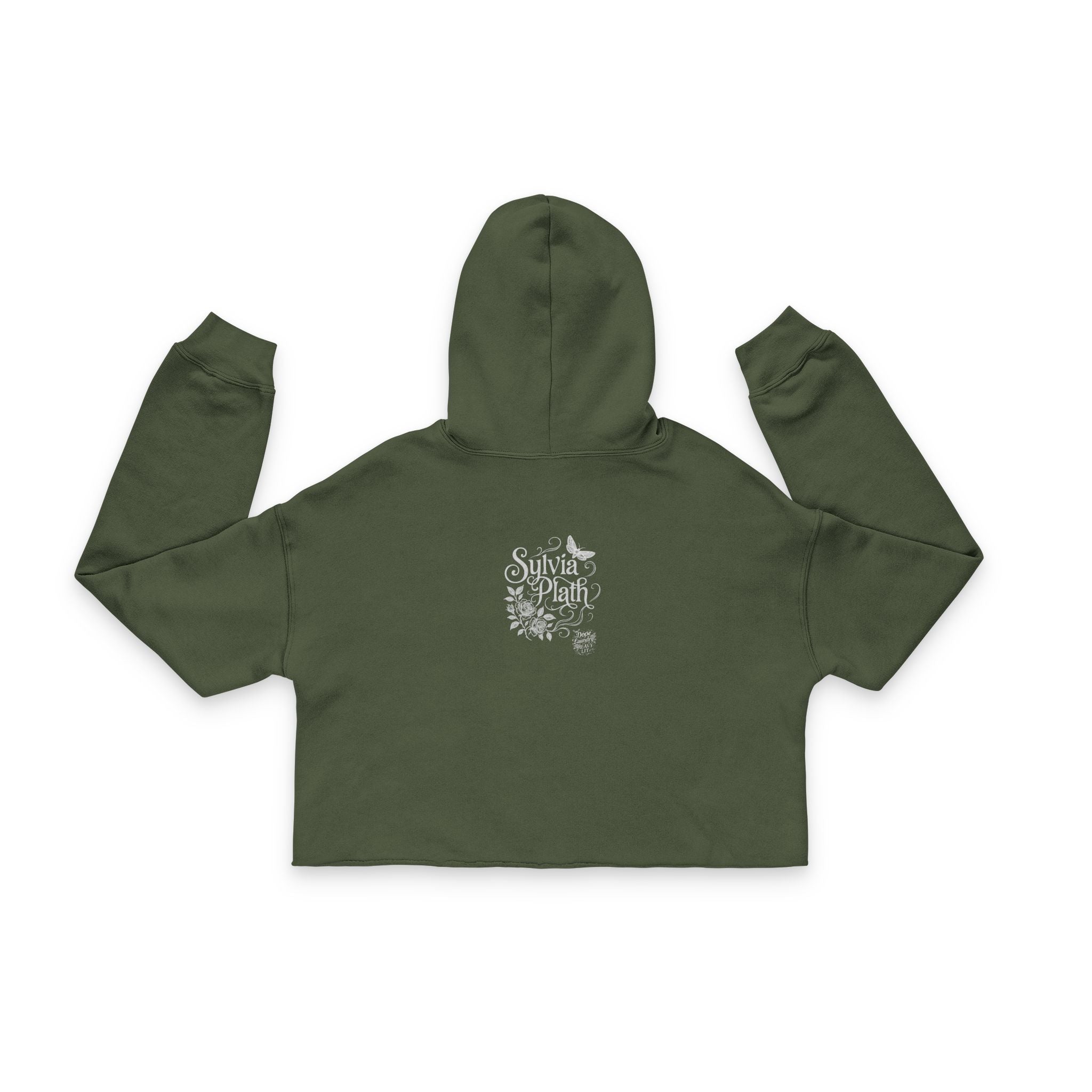 Sylvia Plath Cropped Hoodie — Literary Quote Women's Cropped Sweatshirt