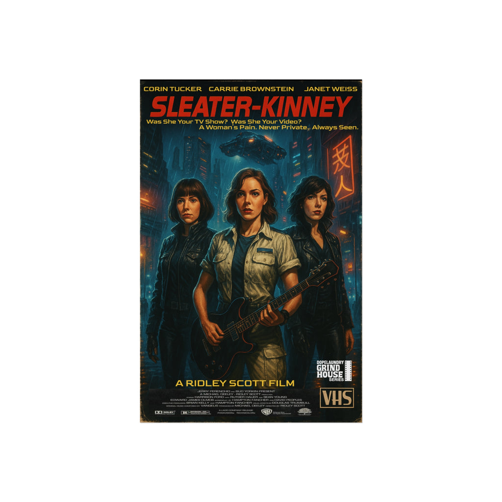 Poster Print - Sleater-Kinney Grind House Inspired, Unique Gift for Film Lovers and Home Aesthetic
