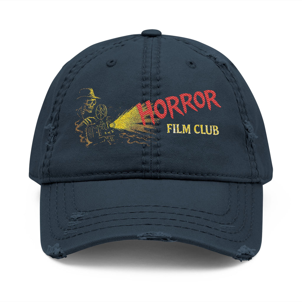 Horror Film Club Distressed Embroidered Dad Hat